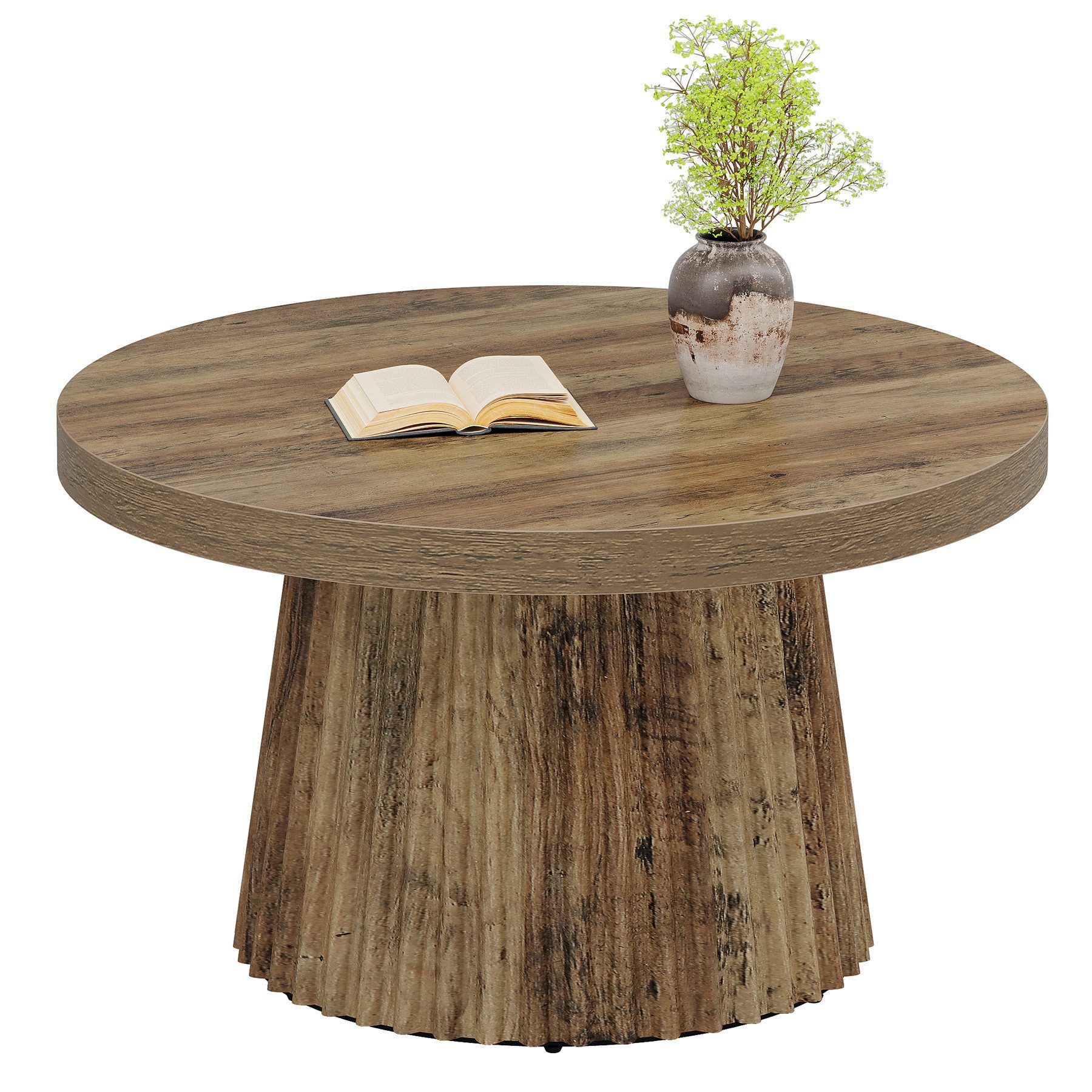 Tribesigns Couchtisch 80 cm Runder Wohnzimmertisch günstig online kaufen