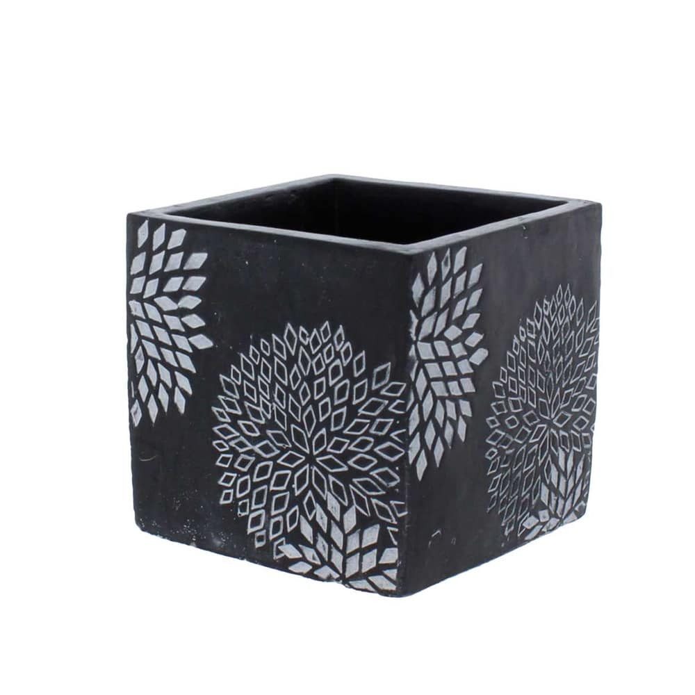 MICA Blumentopf Pflanztopf - quadratisch - schwarz - ca. 11 x 11 x 10,7 cm günstig online kaufen
