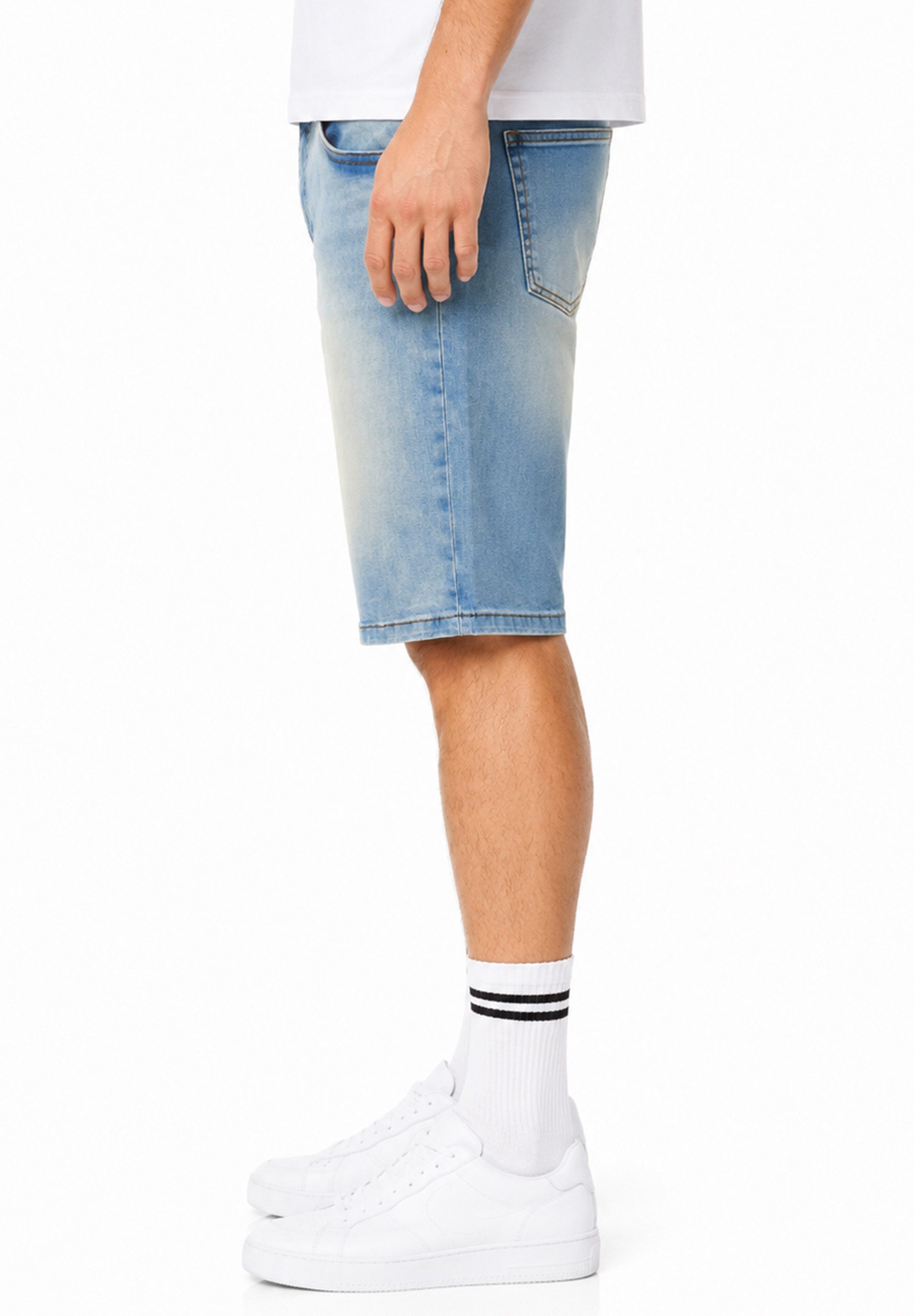 SOULSTAR Jeansshorts im Regular-Fit mit Stretch als Kurze Hose für Herren Sommer-Shorts Bermuda für Männer mit Elasthan