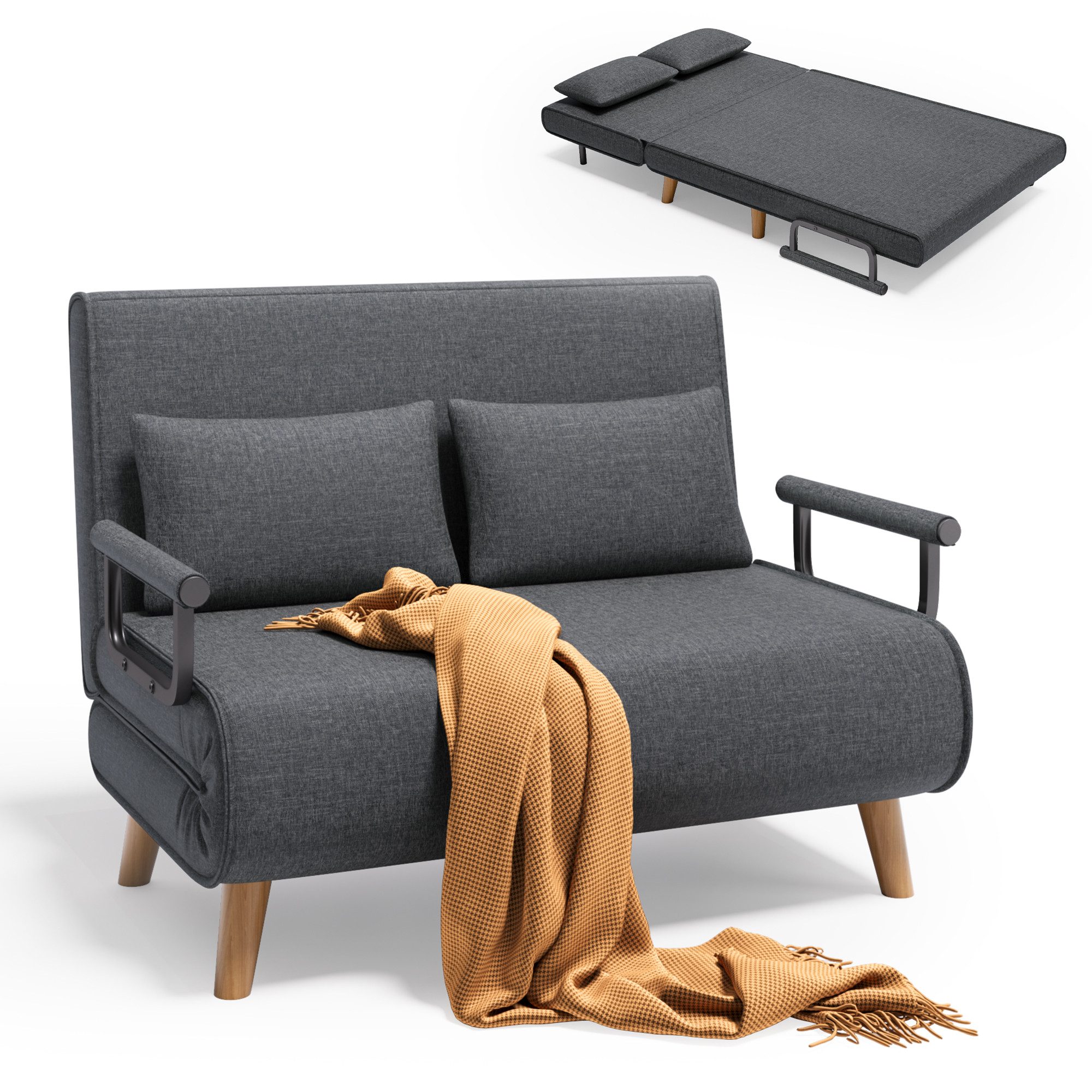 Bealife Relaxsessel Schlafsessel mit Bettfunktion, Schlafsofa 2-Sitzer (mit günstig online kaufen