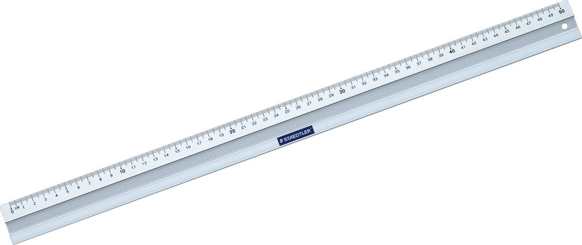 STAEDTLER Lineal Lineal Aluminium 50cm silber (10 Stück)