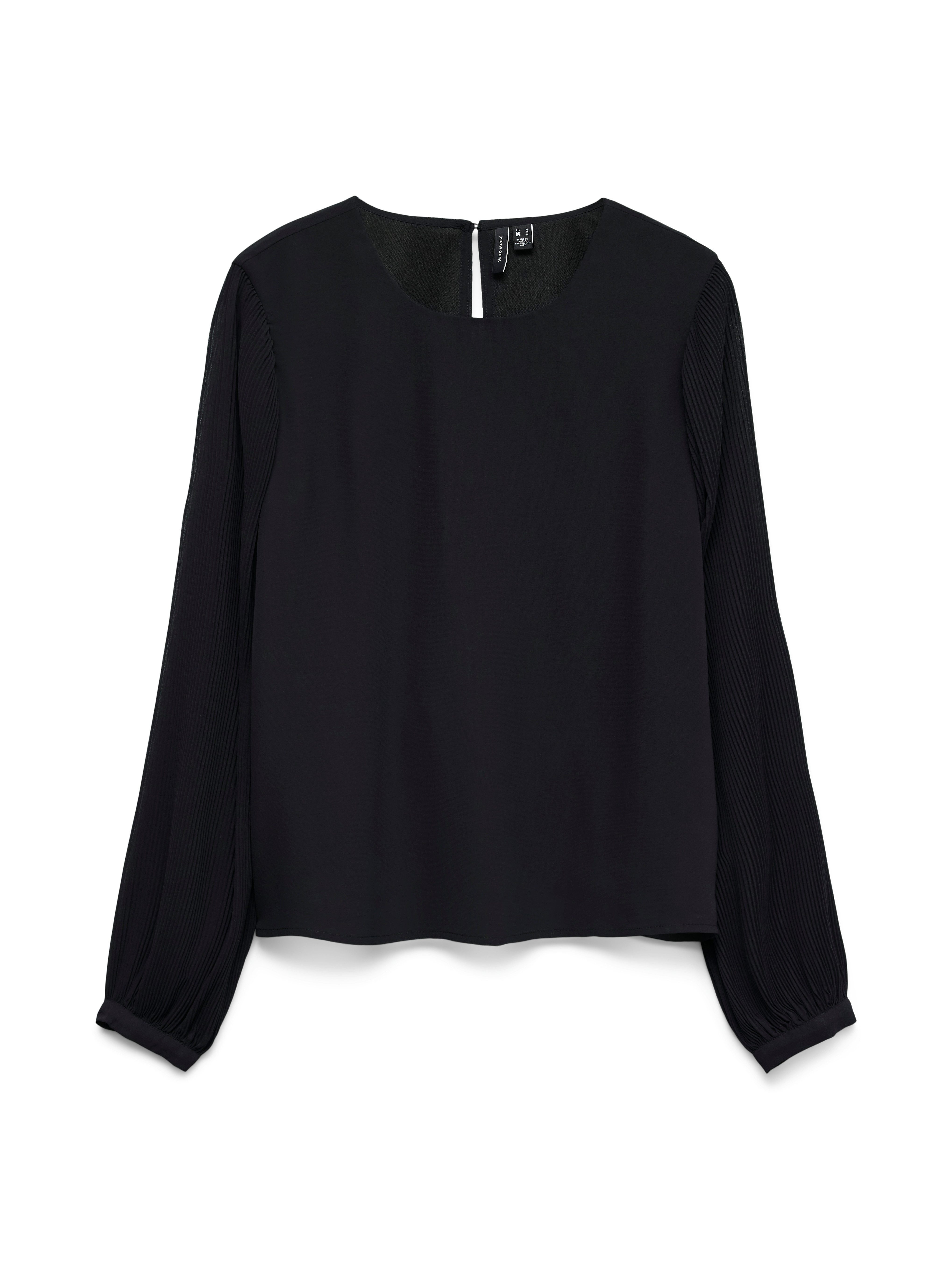 Vero Moda Blusenshirt VMSIGNE LS PLISSE TOP WVN mit Schlingenverschluss günstig online kaufen