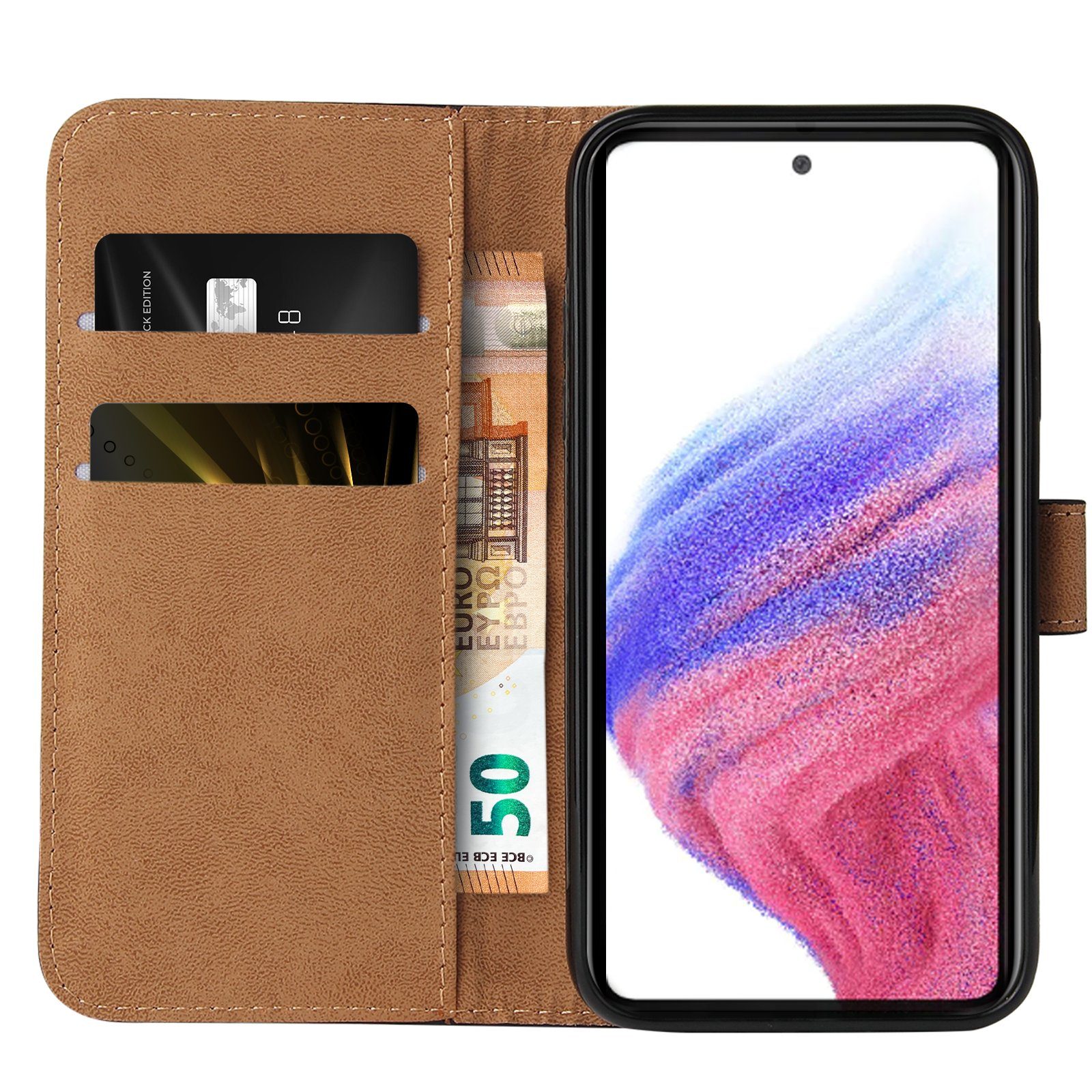 Tec-Expert Handyhülle Klapp Hülle für Samsung Galaxy A54 5G 6.4 Zoll, 6.4, Flip Case für Samsung Galaxy A54 5G