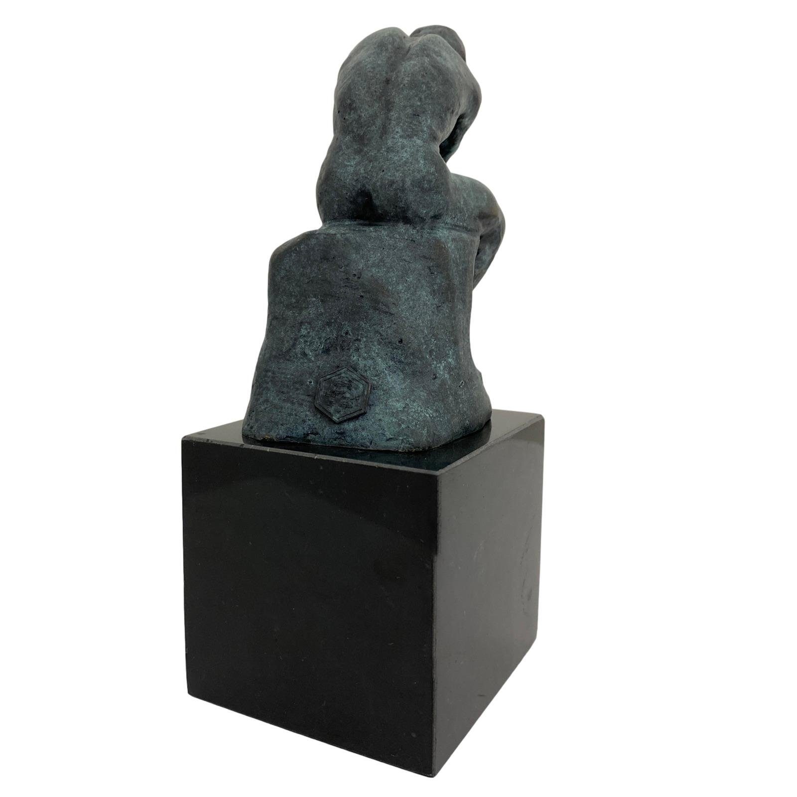 Bronzeskulptur Rodin Skulptur coloriert Mann Bronzefigur Aubaho Bronze der Denker nach