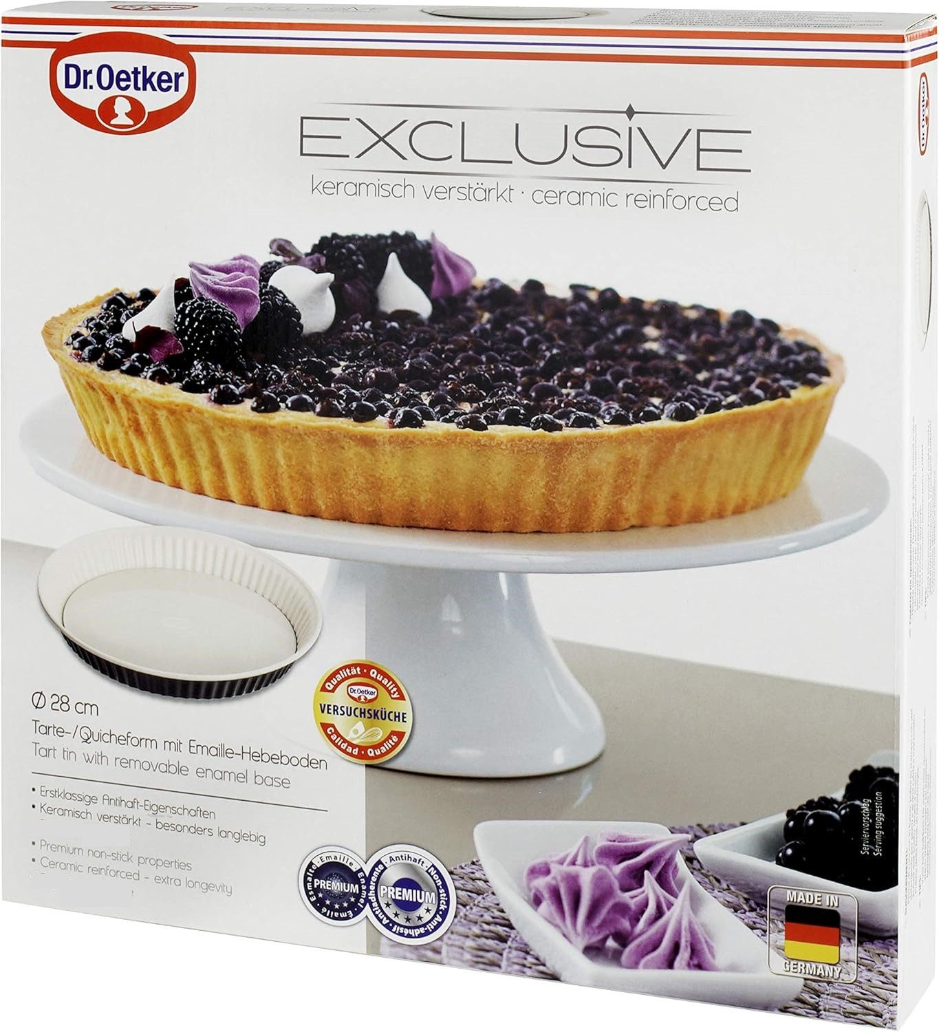 Dr. Oetker Küchenhelfer Backform Dr. Oetker Exclusive Quicheform Obstform Ø 28 cm Backform Kratzfest