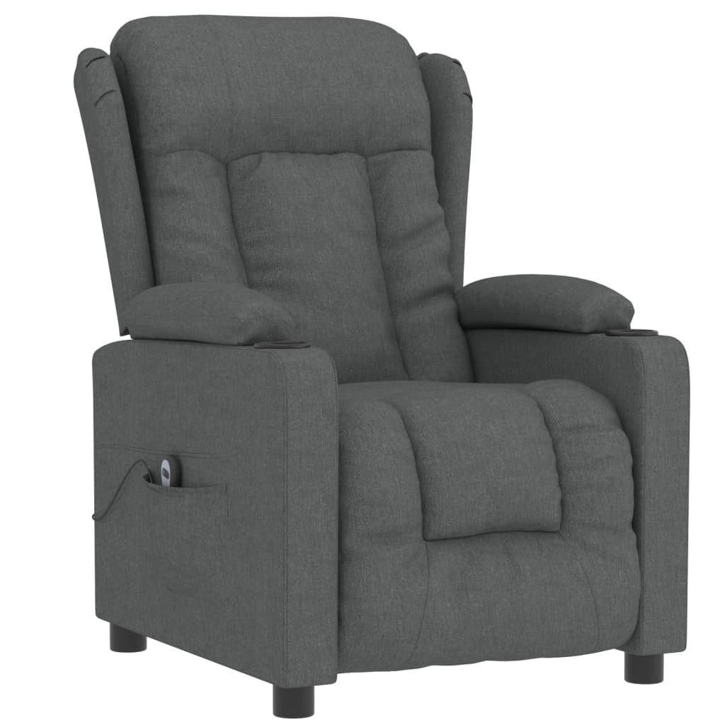 vidaXL Sessel Relaxsessel Elektrisch Dunkelgrau Stoff günstig online kaufen