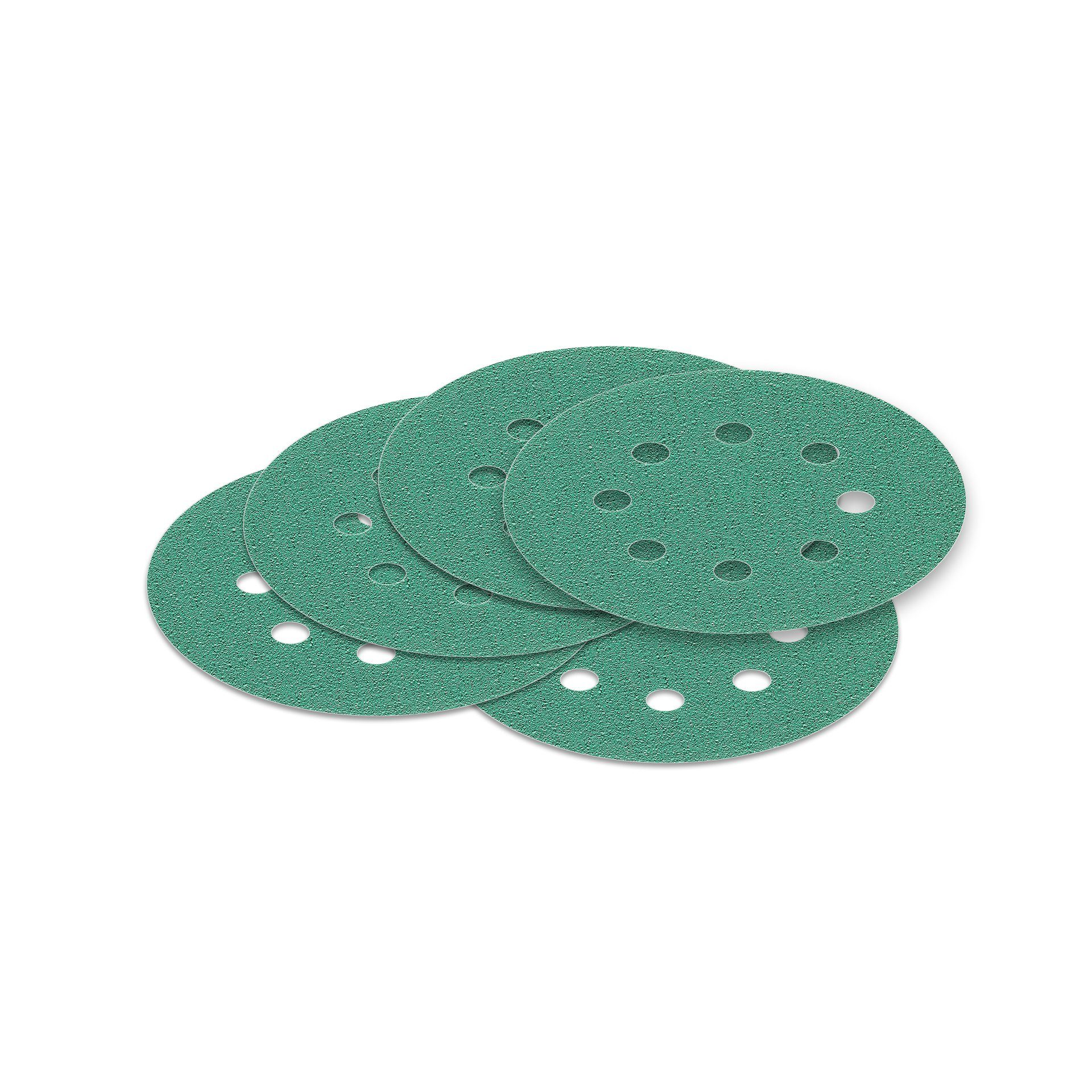 GRÜN Scheiben von Schleifscheiben Fein Klett Grob SET StickandShine 10er zur Schleifscheibe Schleifpapier Stück Wahl in 10 125mm / mit bis mm 8 Loch 125