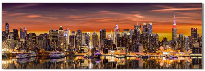 Victor (Zenith) Acrylglasbild New York, Architektur, in 20x60 cm, Glasbilder Stadt New York Bild