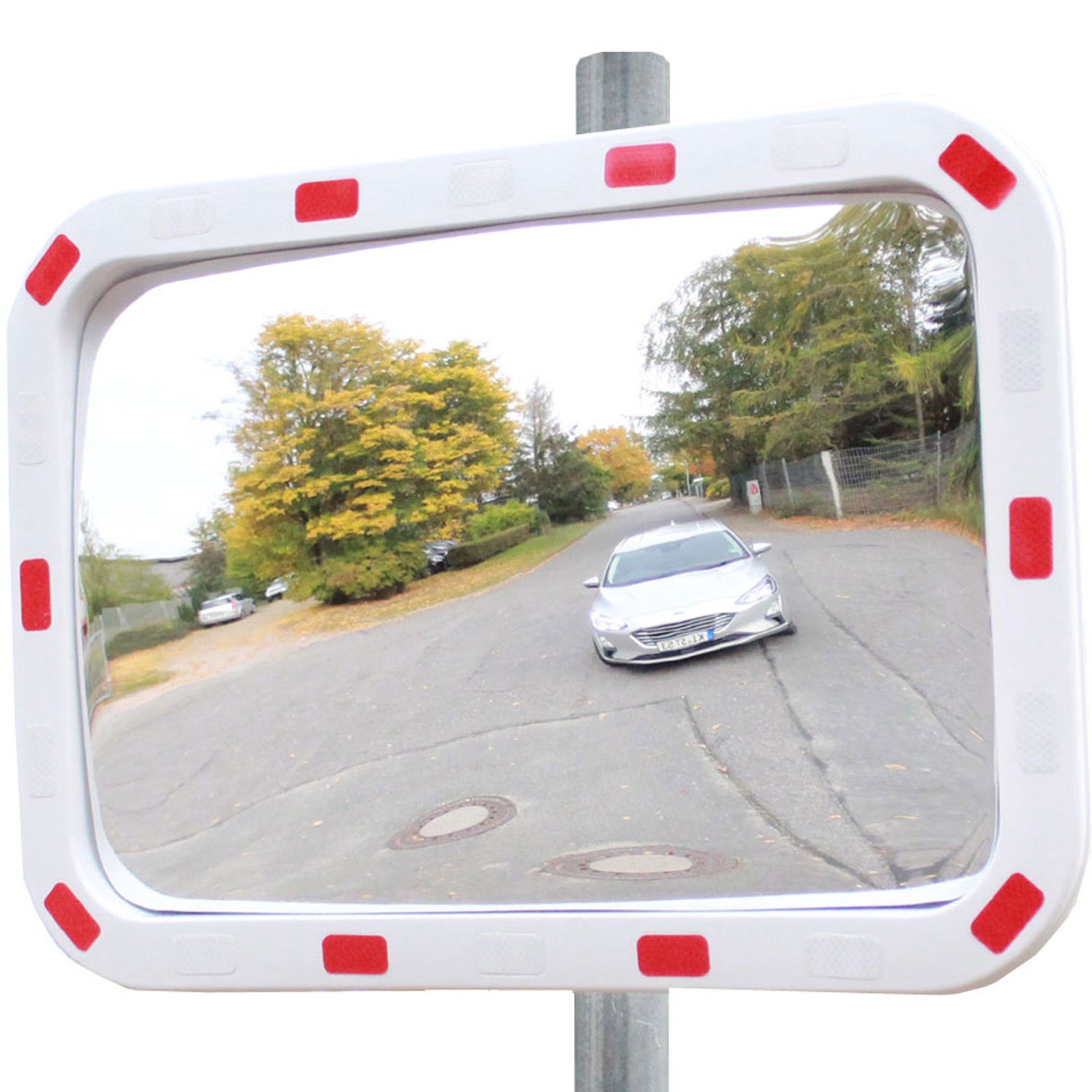 TRUTZHOLM Verkehrsschild Verkehrsspiegel eckig Weitwinkelfunktion 40x60cm Sicherheitsspiegel, (Produkt)