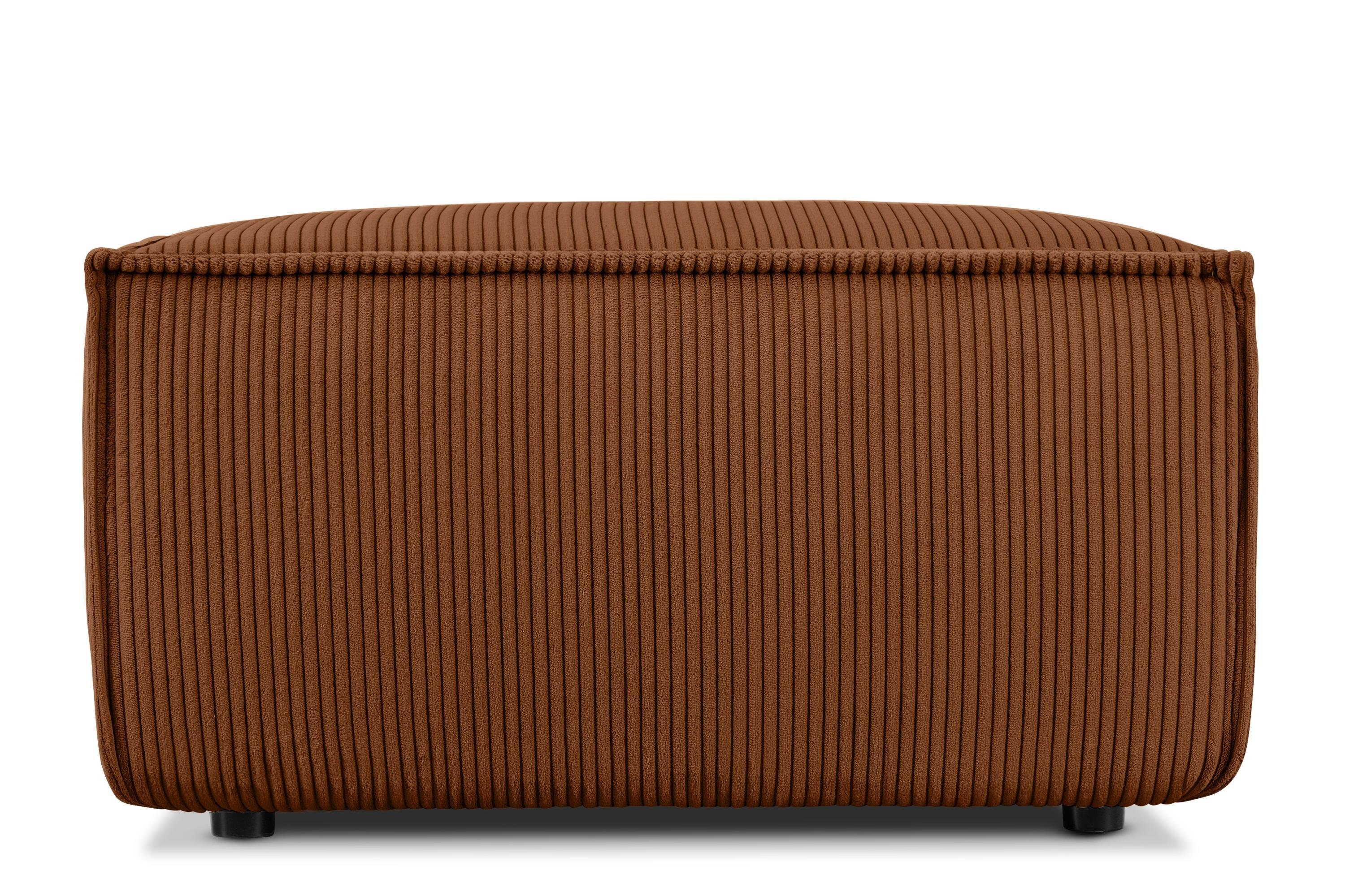 KONSIMO® Sitzhocker NAPI XXL Polsterhocker, Quadratisch 83x83 cm, hergestellt in der EU, mit Wellfedern in der Sitzfläche, Passend zur Serie, Hoher Sitzkomfort