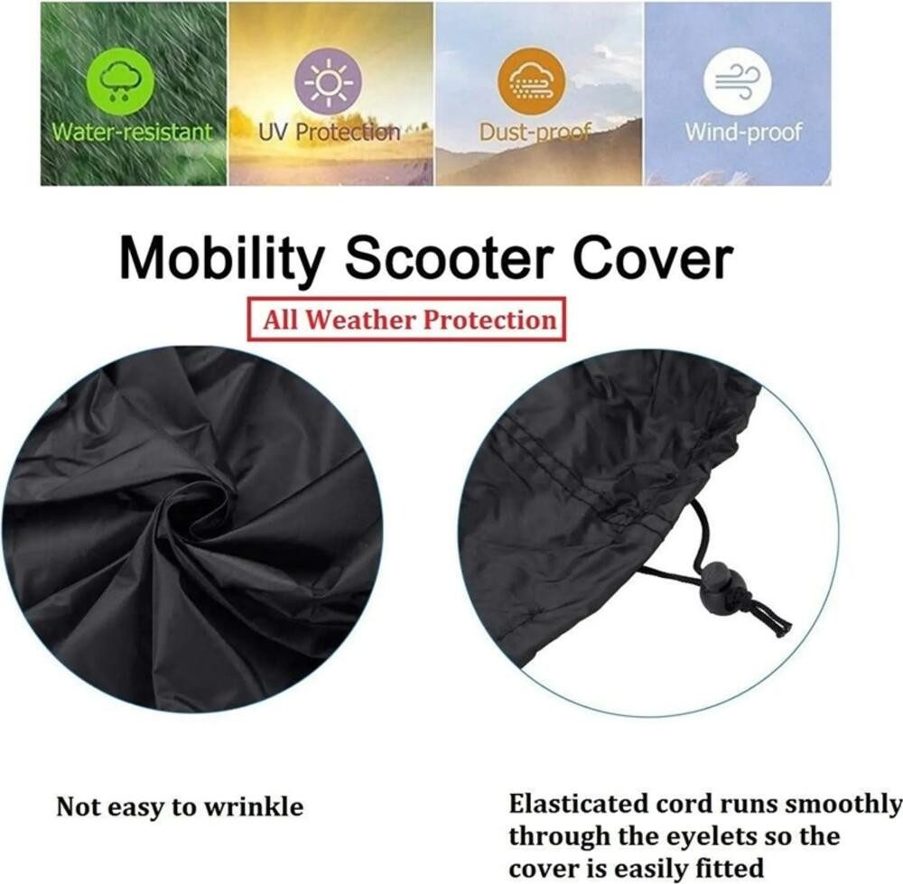 FELIXLEO Schutzhüllen-Sandsäcke Wasserdichte Scooter Abdeckhaube 210D Oxford Rollstuhl Schutzbezug, (1-tlg)