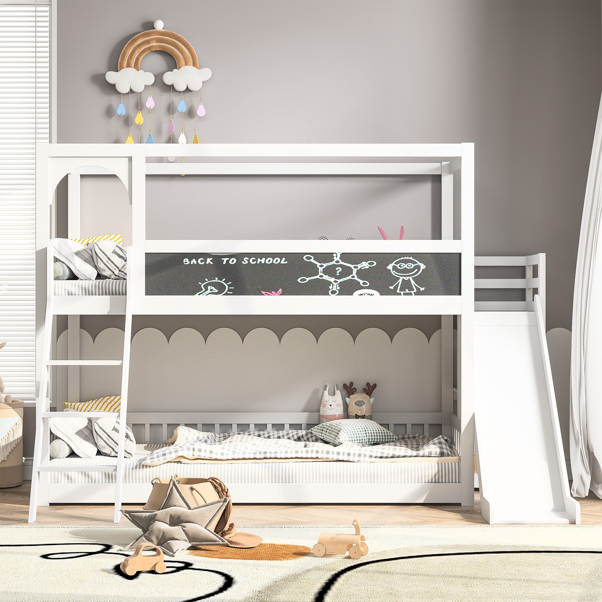 Furnishings Home Etagenbett Kinderbett Hochbett Stauraumbett (Rausfallschut günstig online kaufen