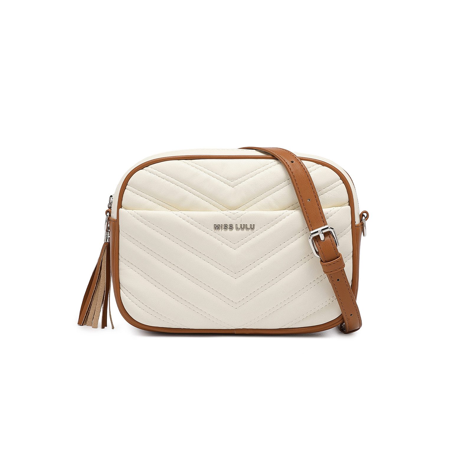 Miss Lulu Schultertasche Umhängetasche Damen mit Goldener Hardware – Mittelgroße Crossbody Bag