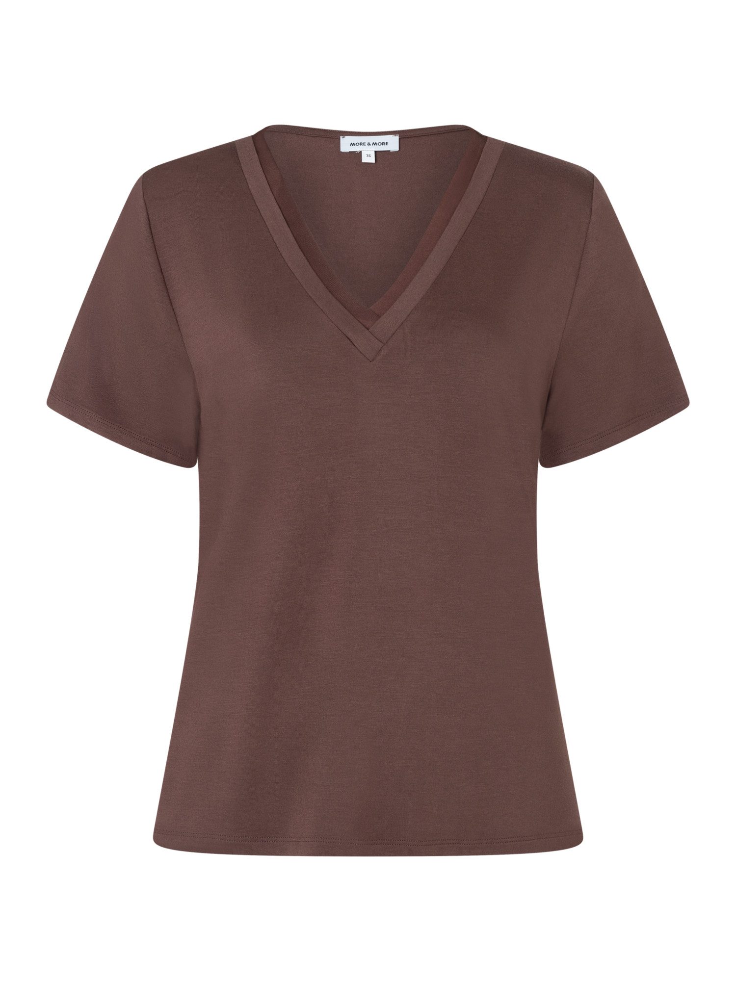 Kurzarmshirt softes Kurzarmshirt, Satinkante