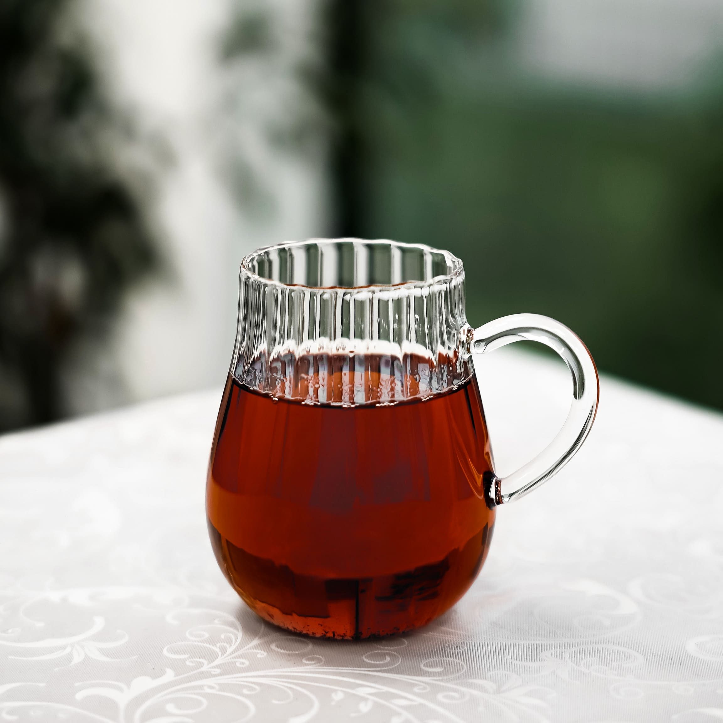 Mulex Teeglas Riffle Gläser-Set 300 ml - Tee - mit Henkel aus Borosilikatglas, 4-tlg. – Bild 4 von 5