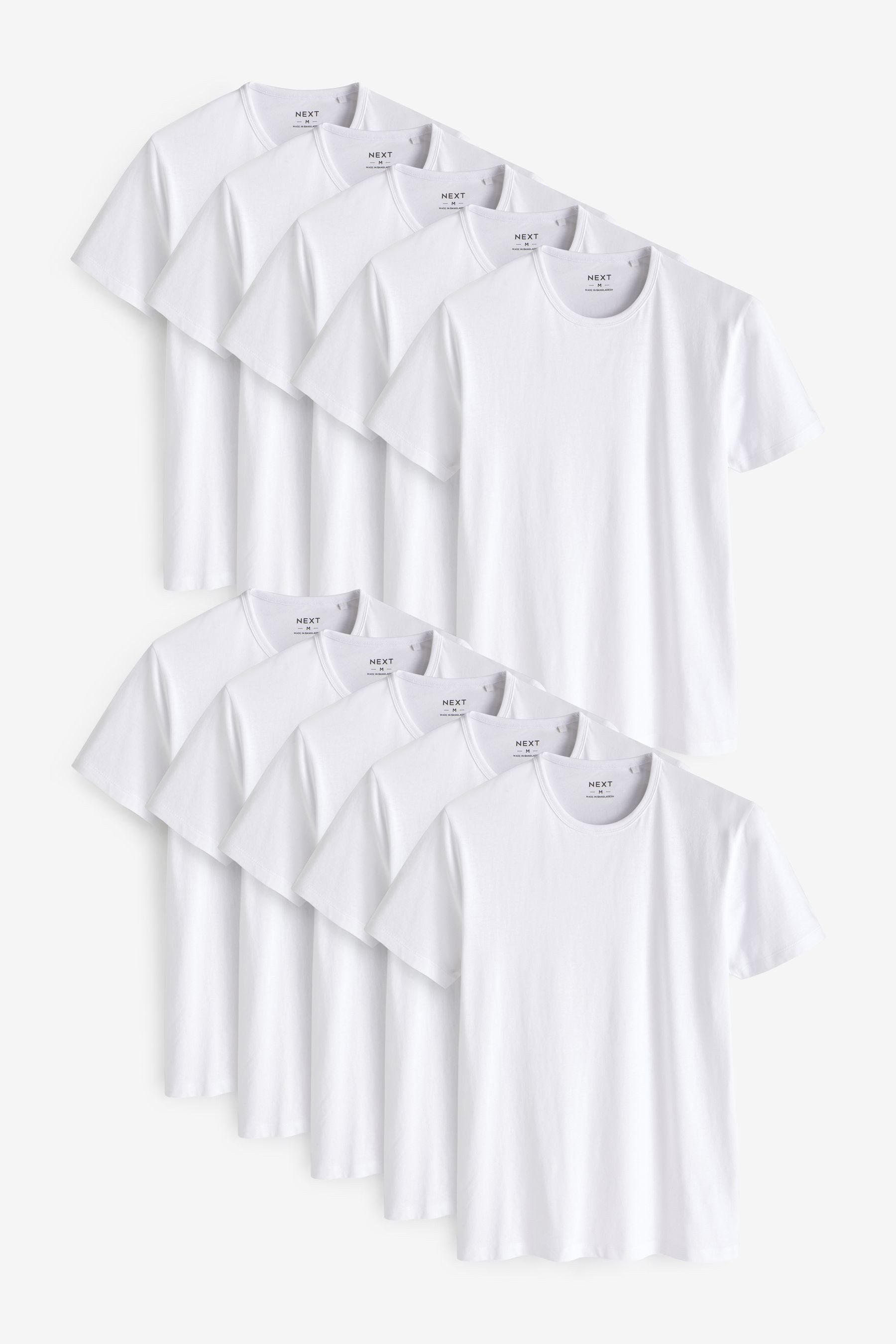 Next Unterhemd Slim-Fit T-Shirts im 10er-Pack günstig online kaufen