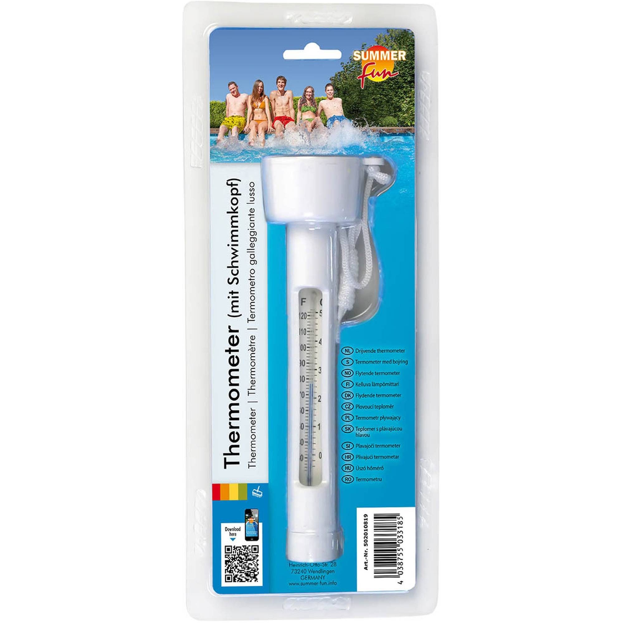 Waterman Schwimmthermometer Schwimmbadthermometer Basic
