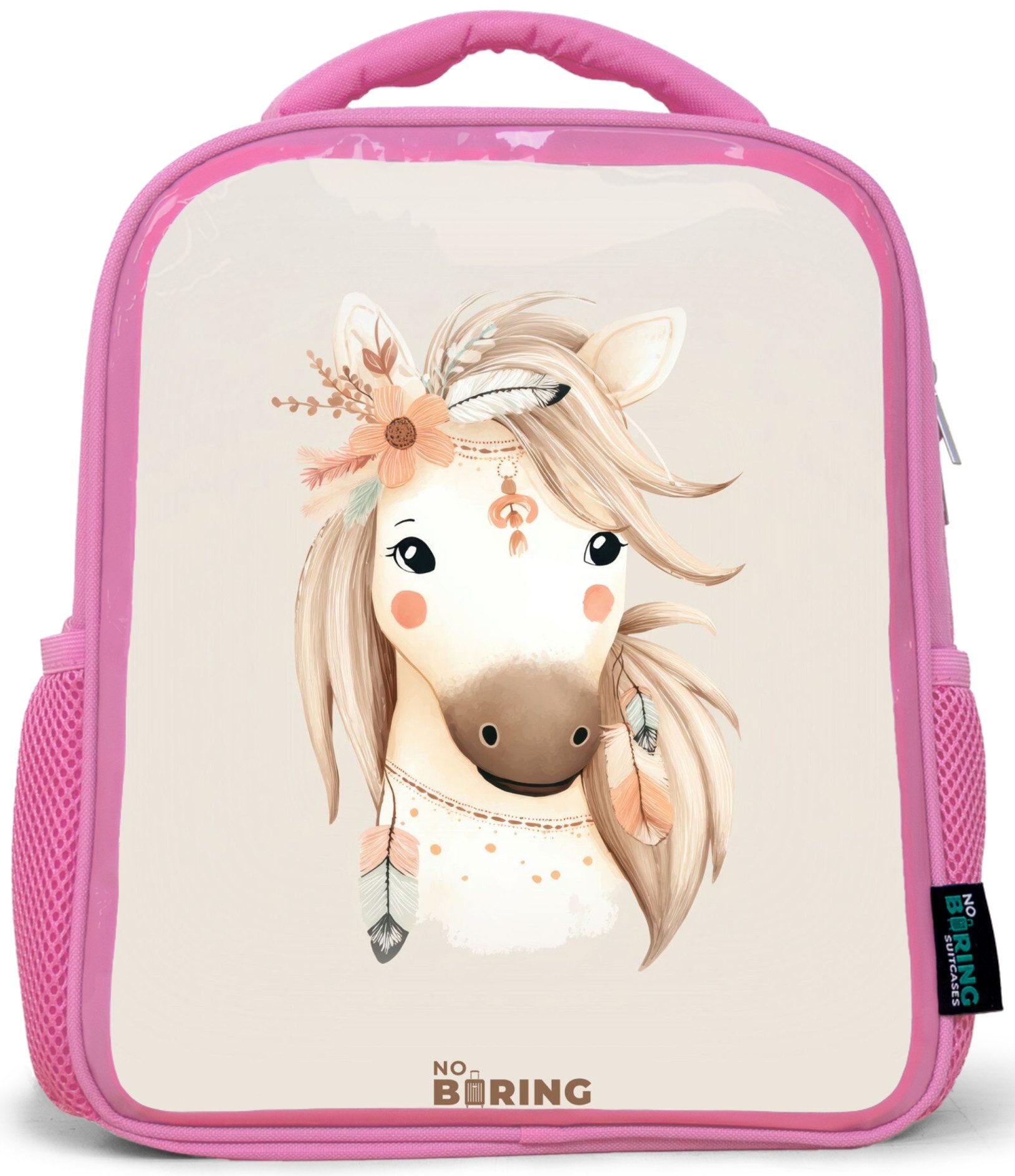 Rucksack Rosa - Böhmisches Pferd in Pastellfarben