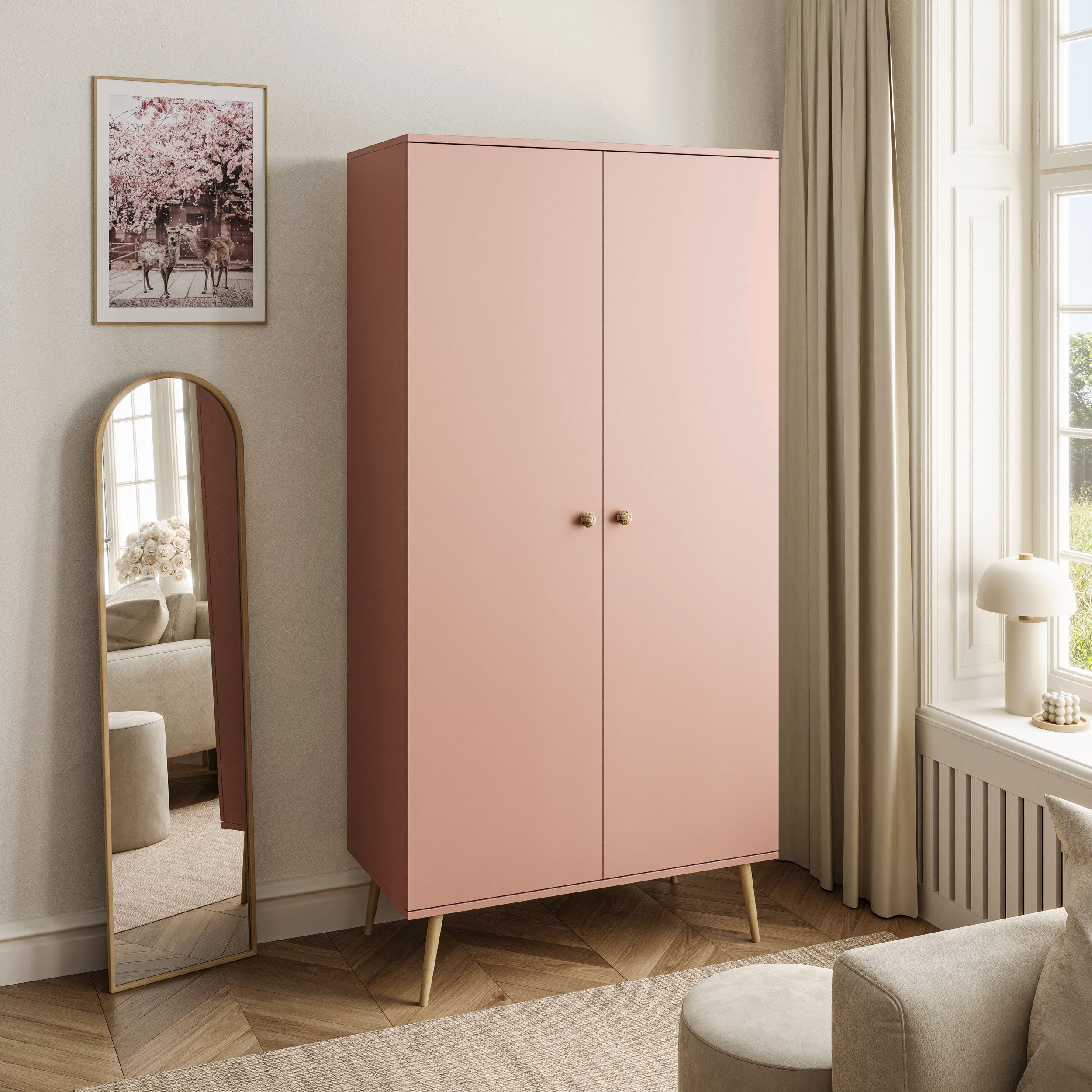 Lookway Kleiderschrank HARMONY zweitüriger Schrank mit Kleiderstange günstig online kaufen