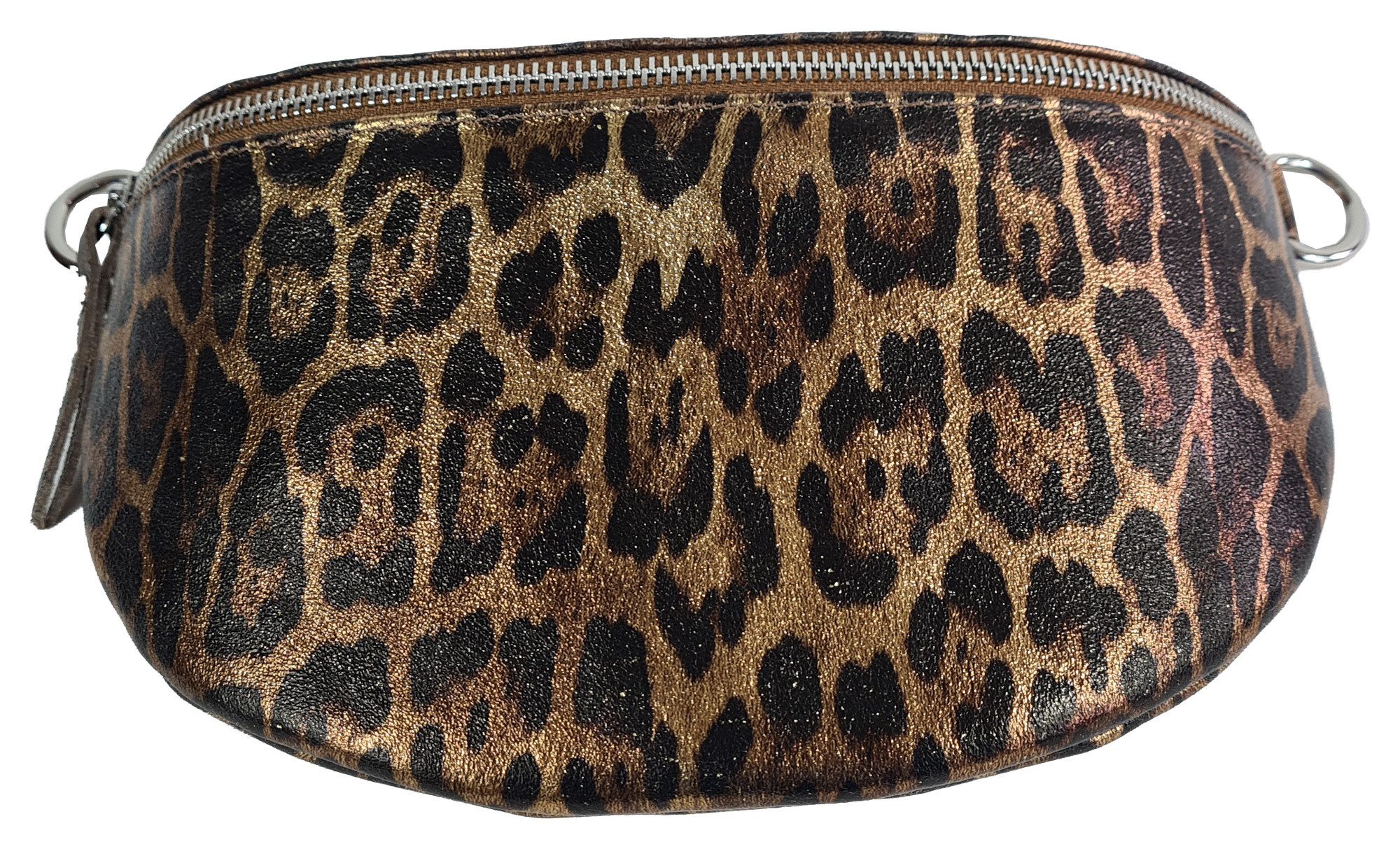 Einkaufszauber Gürteltasche Echt Leder Gürteltasche Leopard, günstig online kaufen