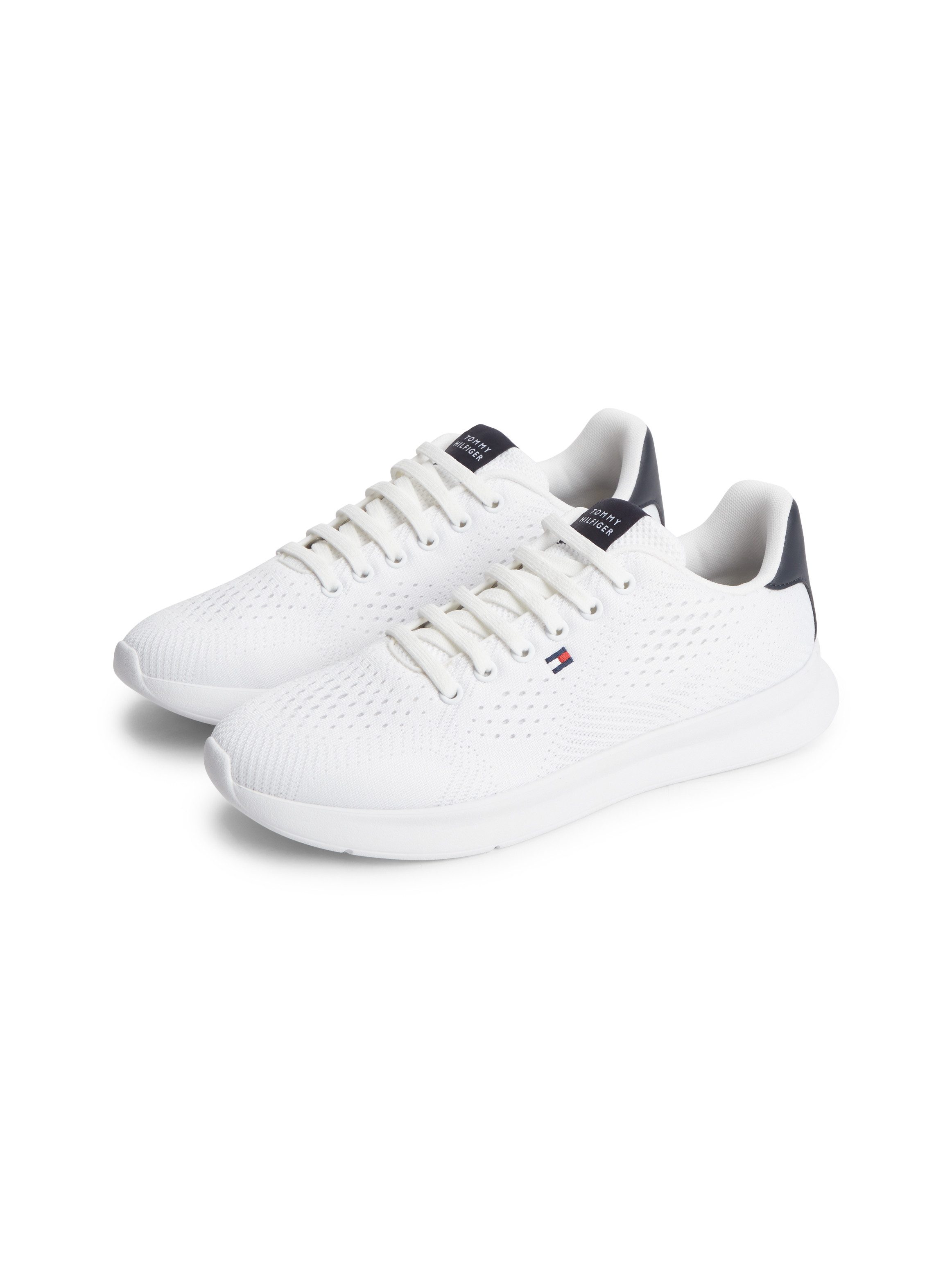 Tommy Hilfiger LIGHTWEIGHT RUNNER KNIT Sneaker Freizeitschuh, Halbschuh, Schnürschuh mit seitlicher Logo-Flagg