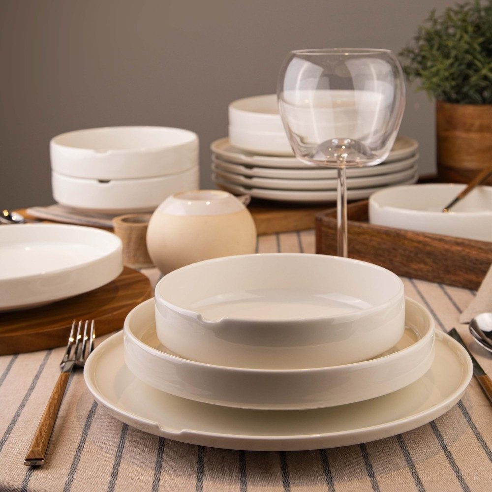 Kütahya Porselen Tafelservice Kütahya Porselen Chef Taste Of 18-tlg. Geschirrset für 6 Personen, Porzellan