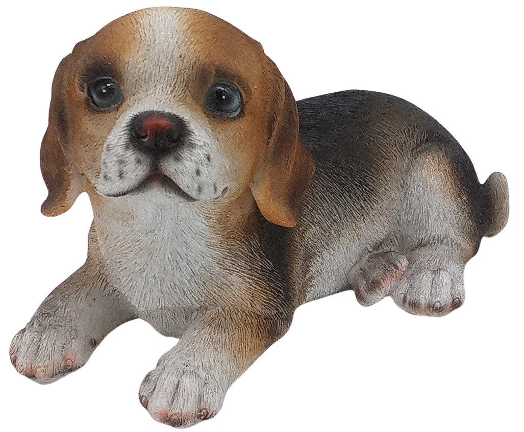 Bambelaa! Tierfigur Hundefigur Gartendeko Hund Gartenfigur Dekofigur Liegend Wetterfest (1 St)