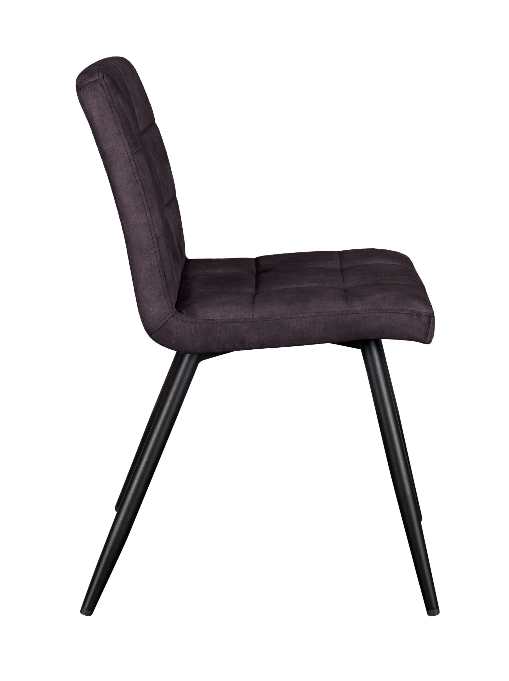 LC Home Esszimmerstuhl LC Home Barnet Esszimmerstuhl Samt schwarz 47x58,5x82,5cm – Bild 5 von 5