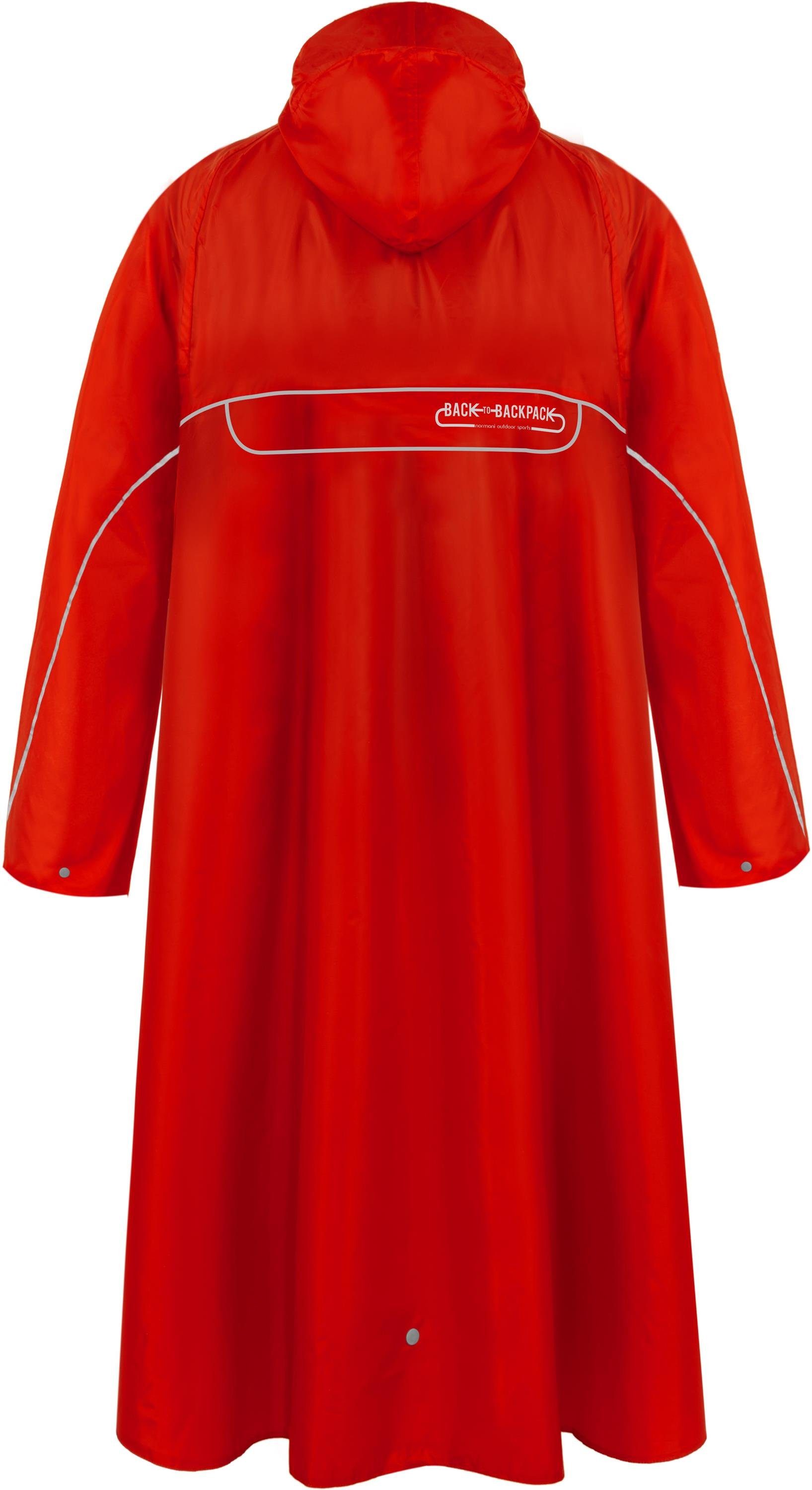 normani Regenponcho Regenponcho Tutunendo mit Rucksackfunktion - Extra Langer wasserdichter Outdoorponcho