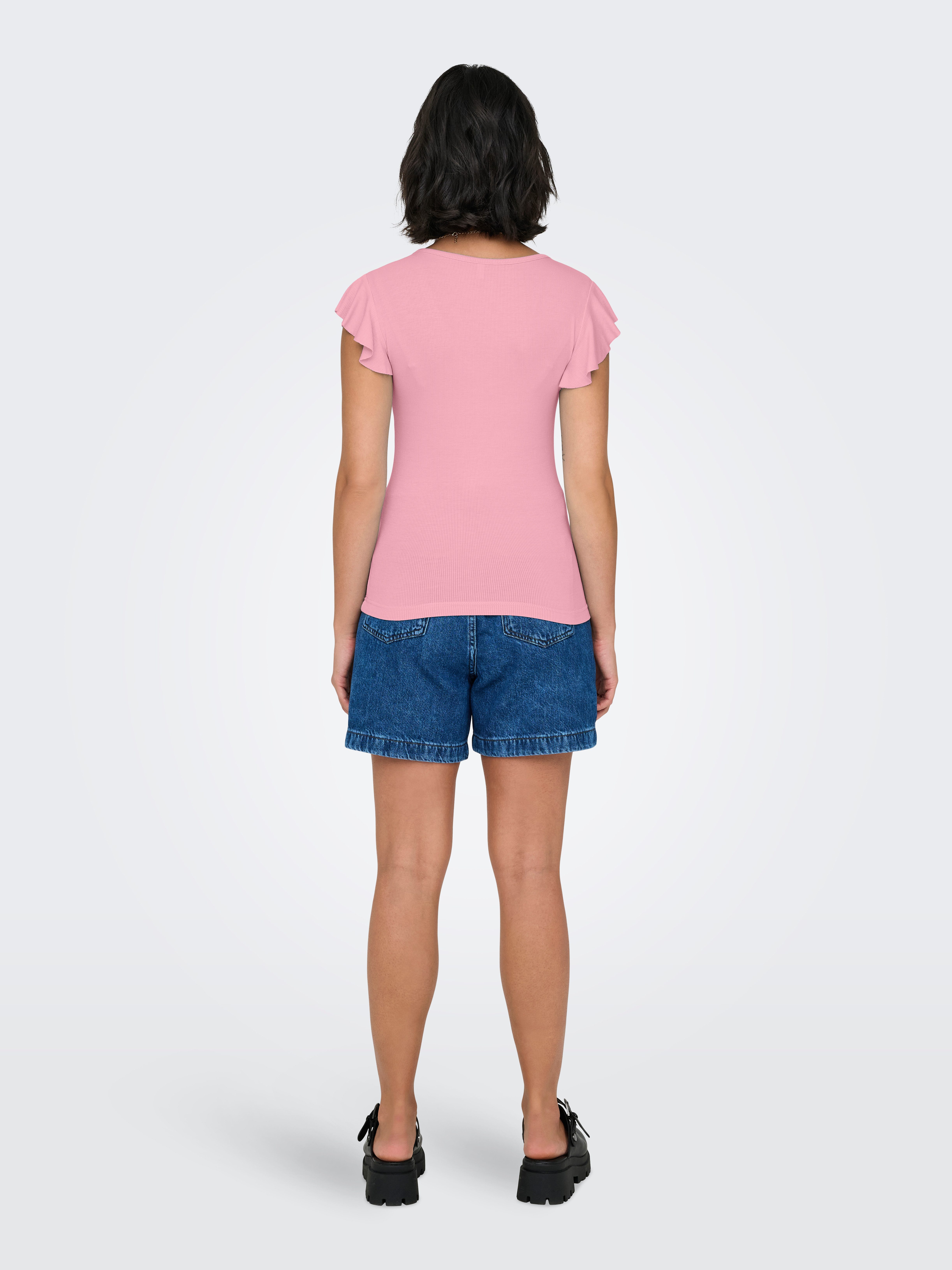 ONLY V-Shirt ONLBELIA – V-Ausschnitt für femininen Sommerkomfort Viskosemischung, regular fit, Rundhals