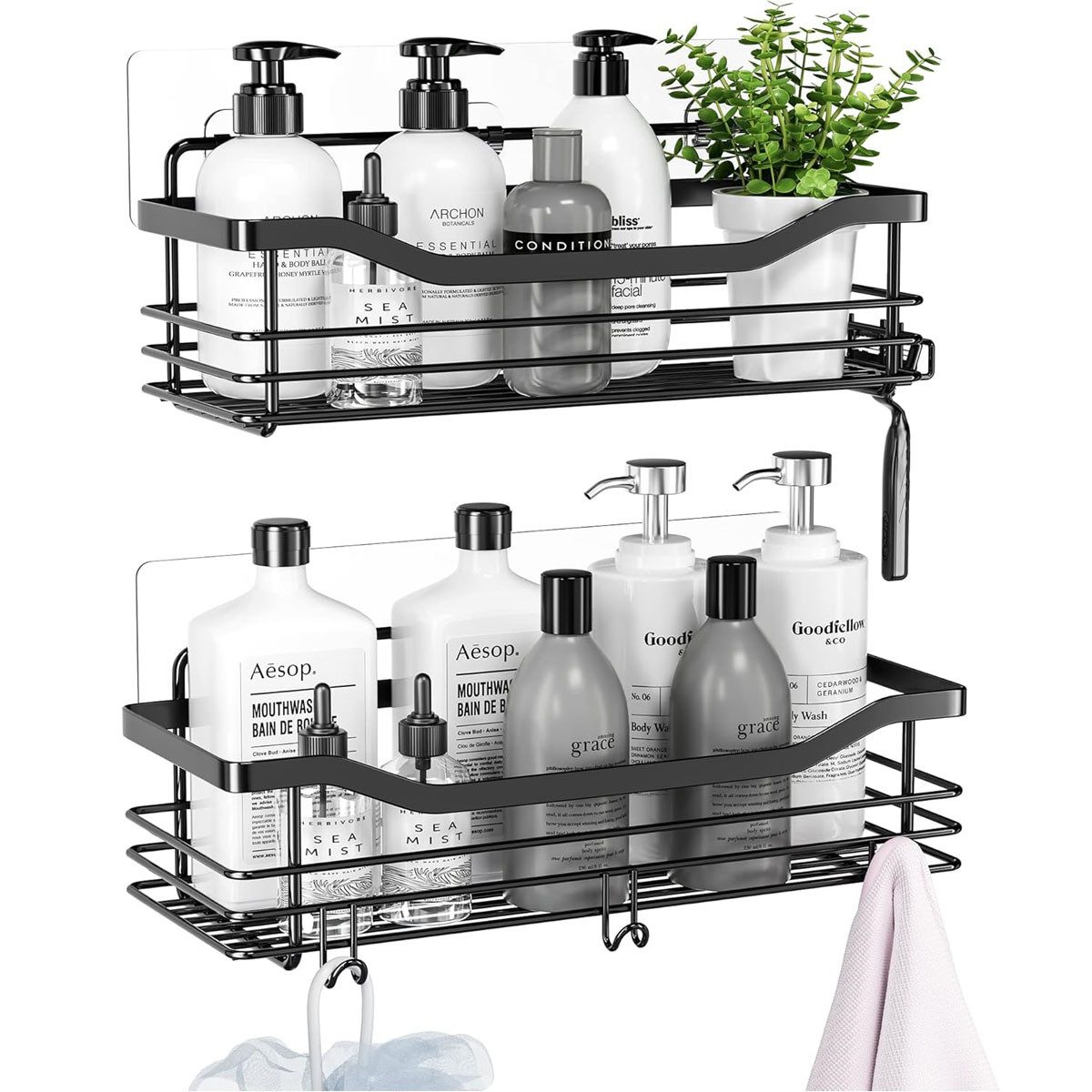 SURFOU Duschregal Duschablage Set ohne Bohren, Edelstahl Regal für Bad und günstig online kaufen