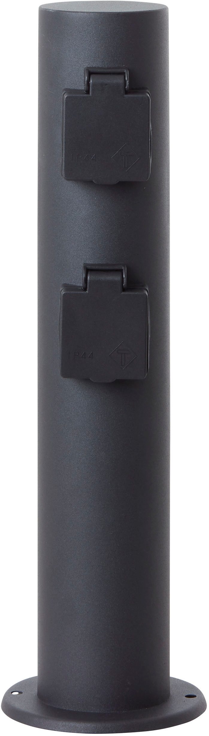 Brilliant Gartensteckdose Dody, 1-St., moderner Außensteckdosensockel - spritzwassergeschützt 40 cm schwarz