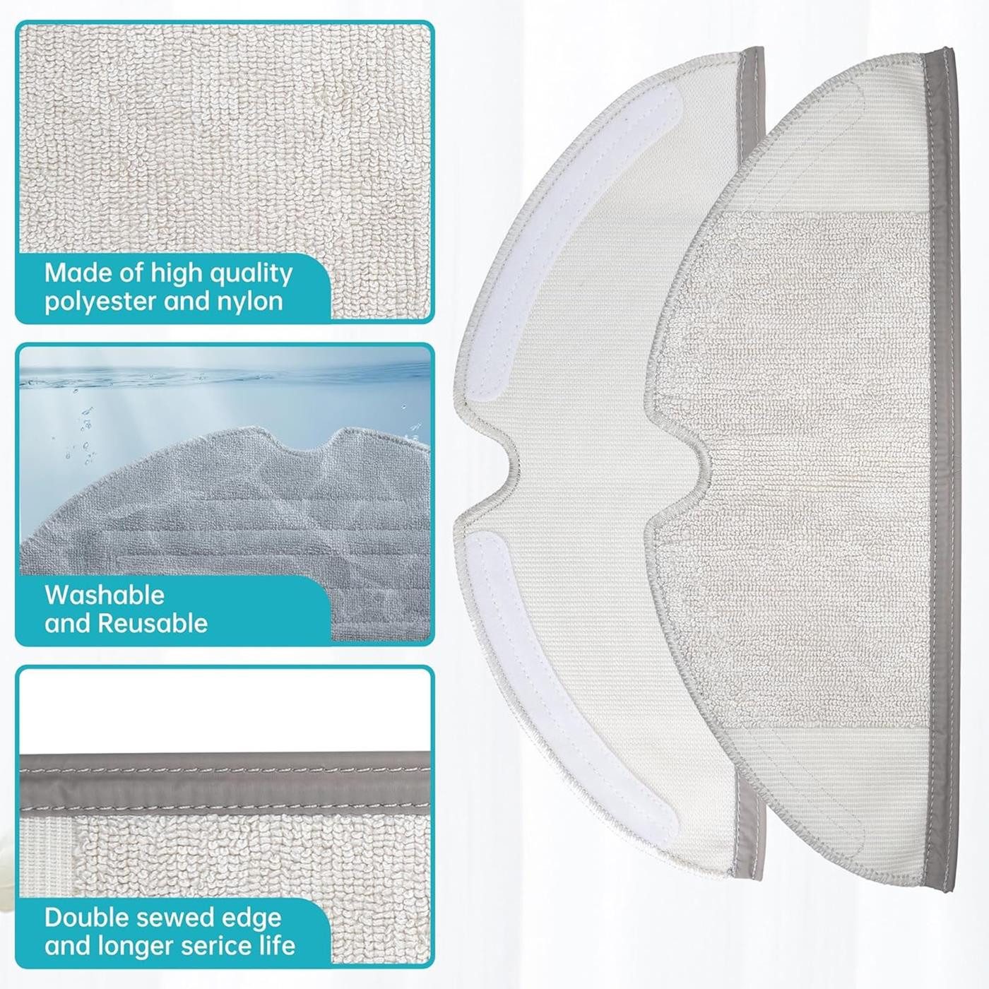 VERCO Reinigungsbürsten-Set Reinigungskit für Roborock, Q5 Pro, Q5 Pro Plus, Roborock Q8 Max, Q8 Max Plus, (24-tlg), Ersatz Teile Set Wartungskit Filter Seitenbürste Zubehör Bürste