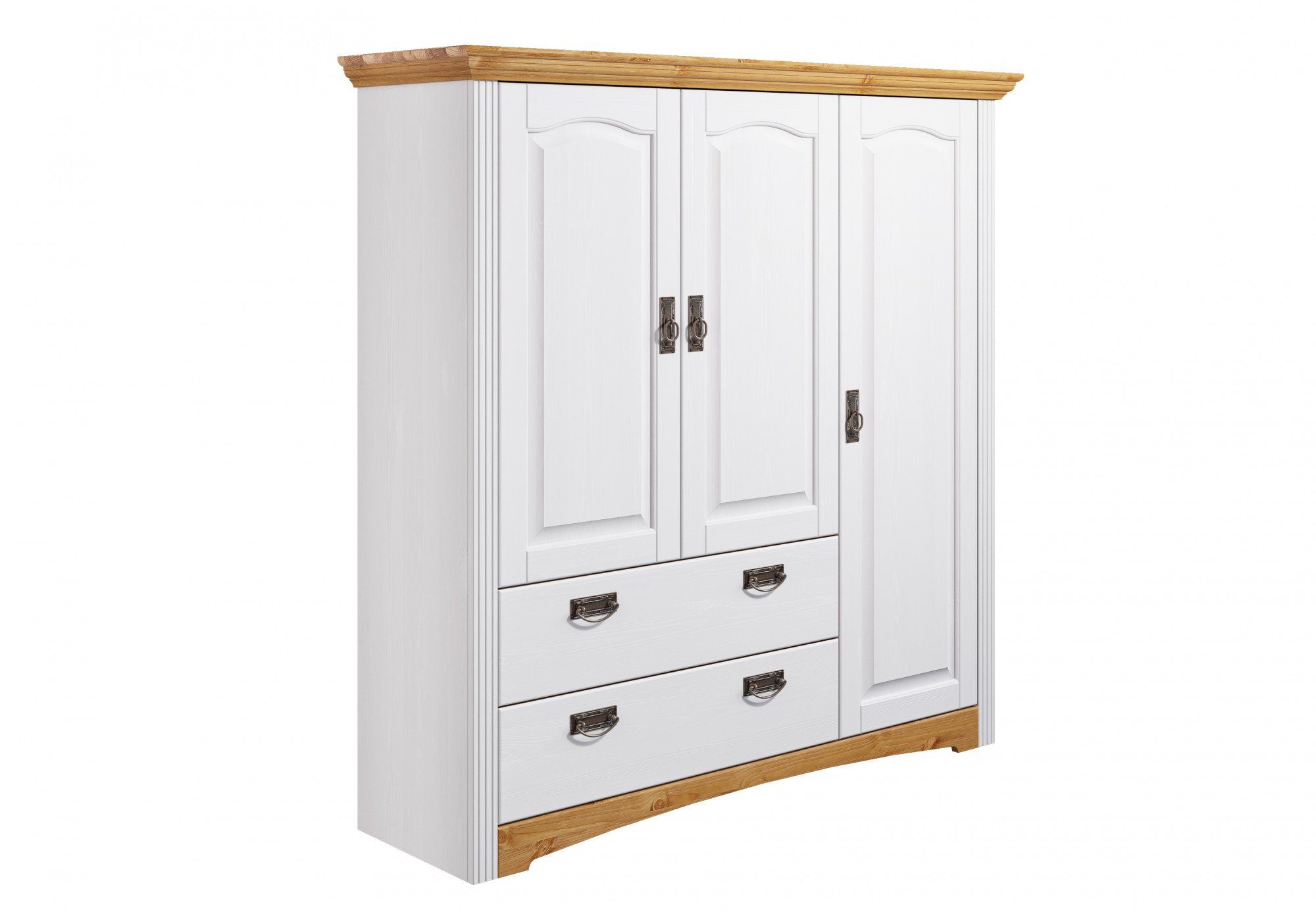 OTTO home Wäscheschrank Konrad (2 Breiten: 94/133 cm H/T ca. 132/39 cm) aus massiver Kiefer, mit viel Stauraum