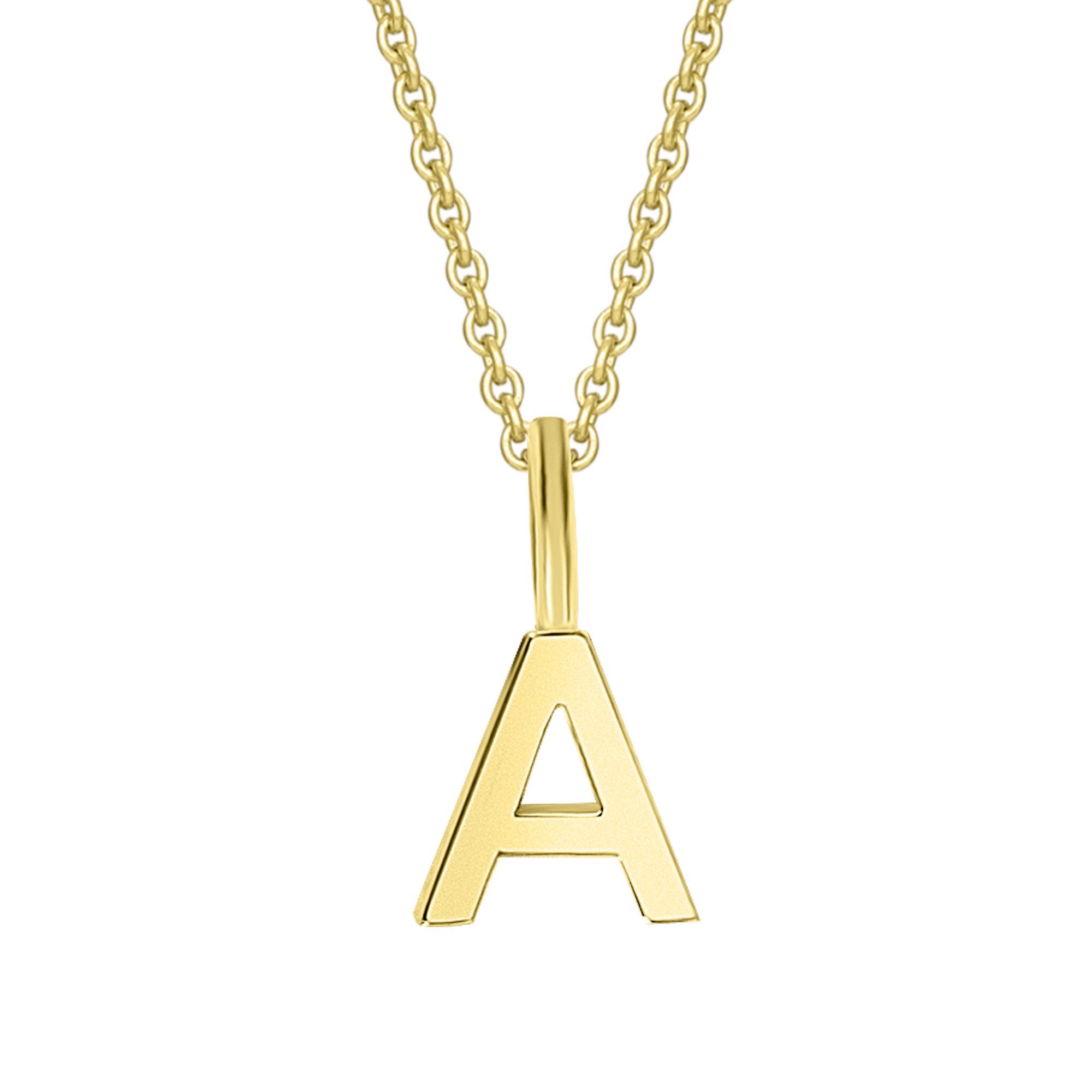 ONE ELEMENT Kettenanhänger Buchstabe A Buchstaben Anhänger aus 333 Gelbgold günstig online kaufen