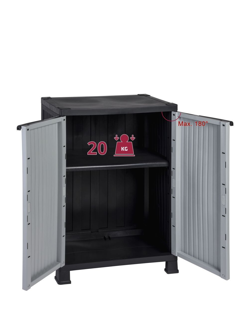 Kreher Mehrzweckschrank NOBLE - Kunststoffschrank mit 1 Einlegeboden günstig online kaufen