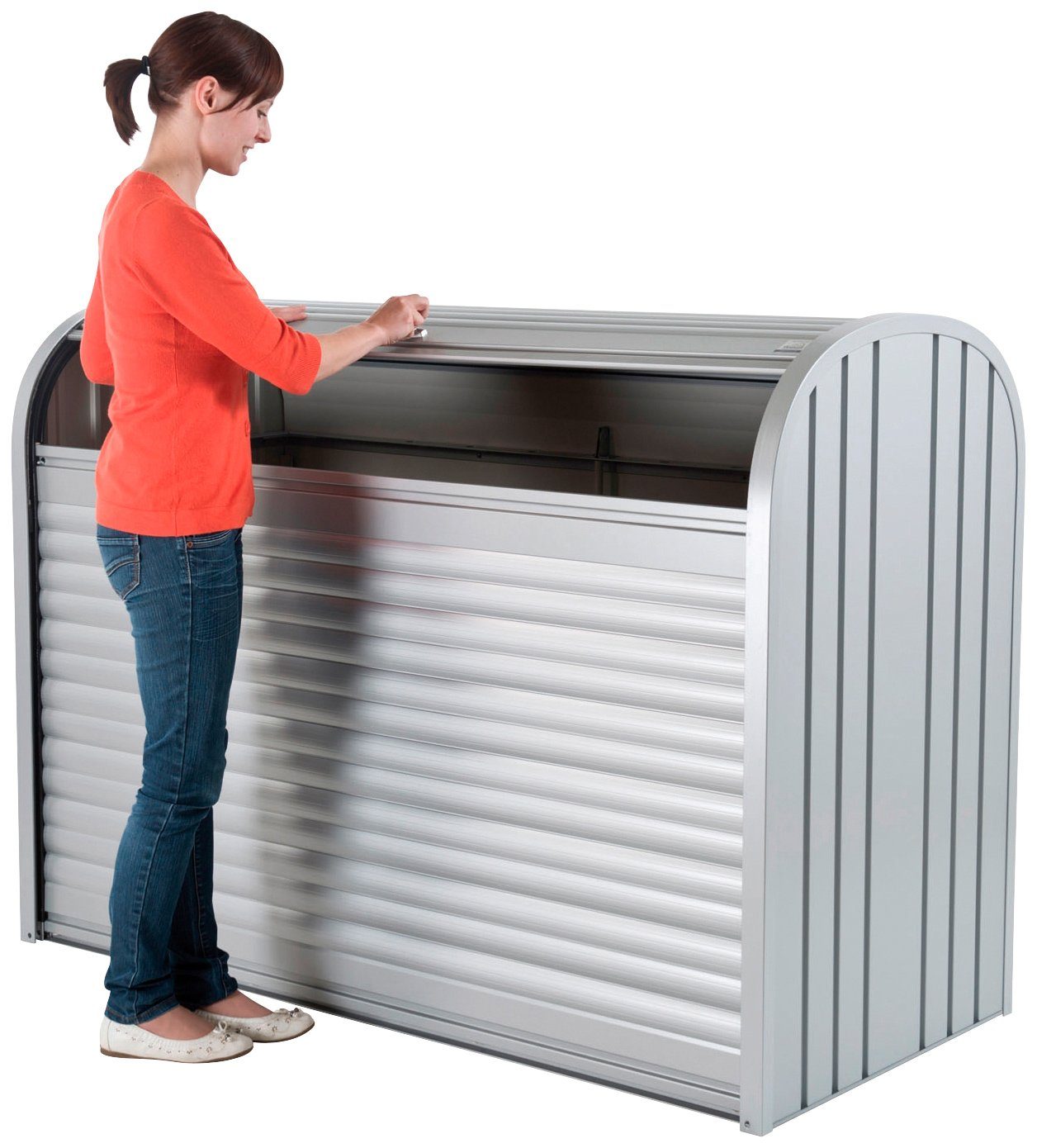 Biohort Gartenbox STOREMAX Gr. 190, verschiedene Farben, 190x96,5x136 cm, Ideal als Mülltonnenboxoder Fahrradgarage