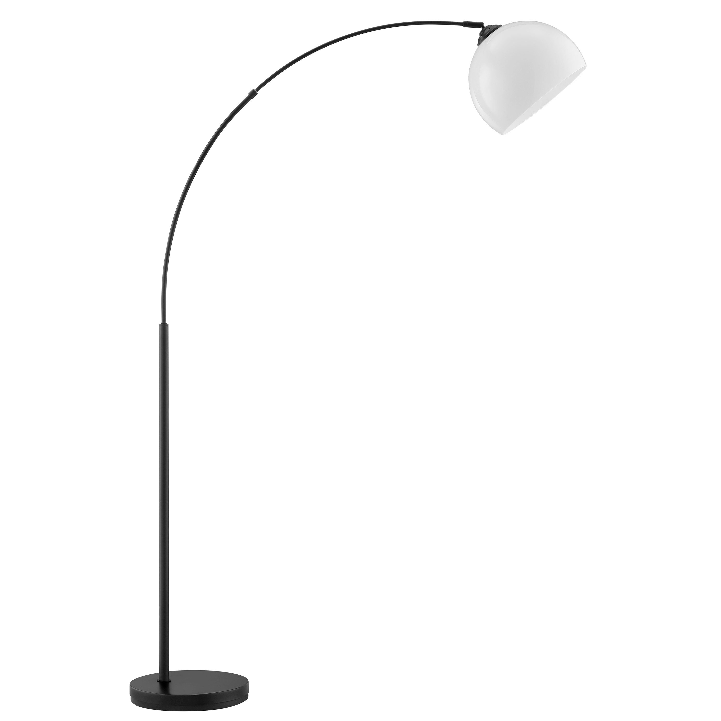 Brilliant Bogenlampe Vessa - Bogenstehleuchte, ohne Leuchtmittel, Stehlampe Wohnzimmer, H 166 cm, B 122 cm, E27-Fassung, Bogenleuchte