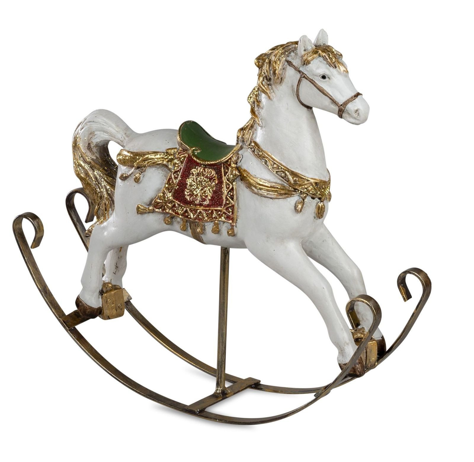 formano Weihnachtsfigur Schaukelpferd Weihnachtsdeko 25cm Kunststein günstig online kaufen