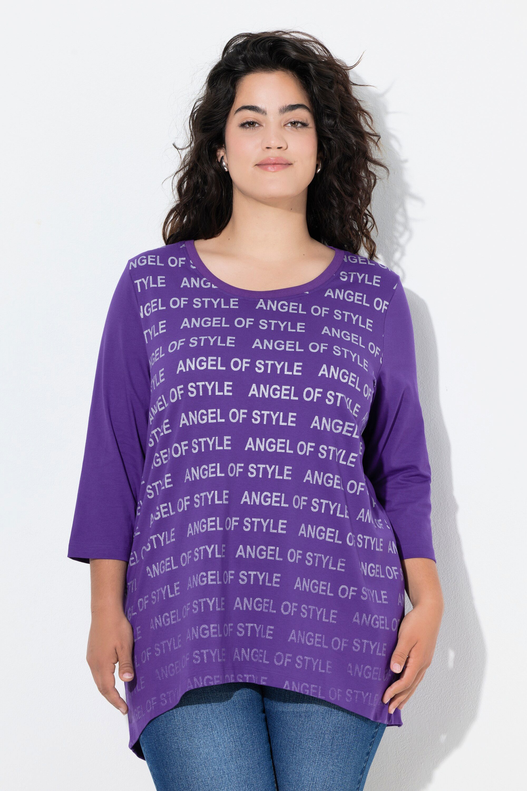 T-Shirt T-Shirt A-Linie Angel of Style Wordingmuster