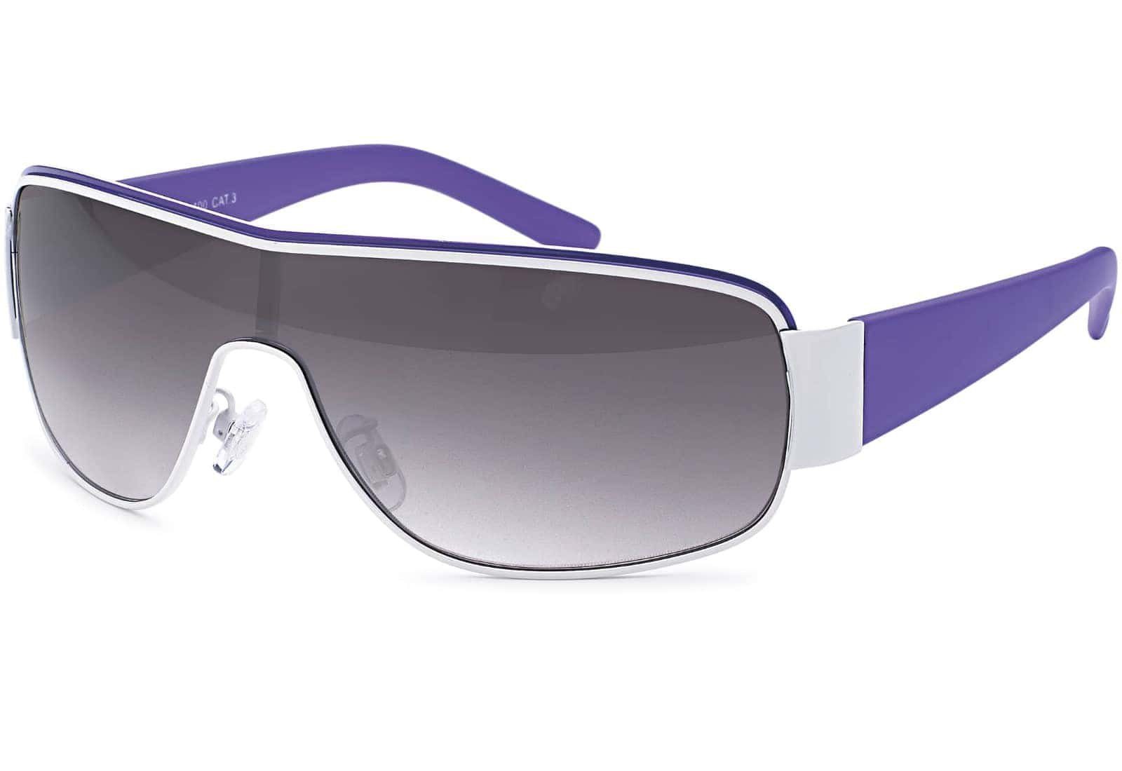 BEZLIT Eyewear Monoscheibensonnenbrille Herren Sonnenbrille Monoscheiben (1-St) mit schwarzen Linsen Lila