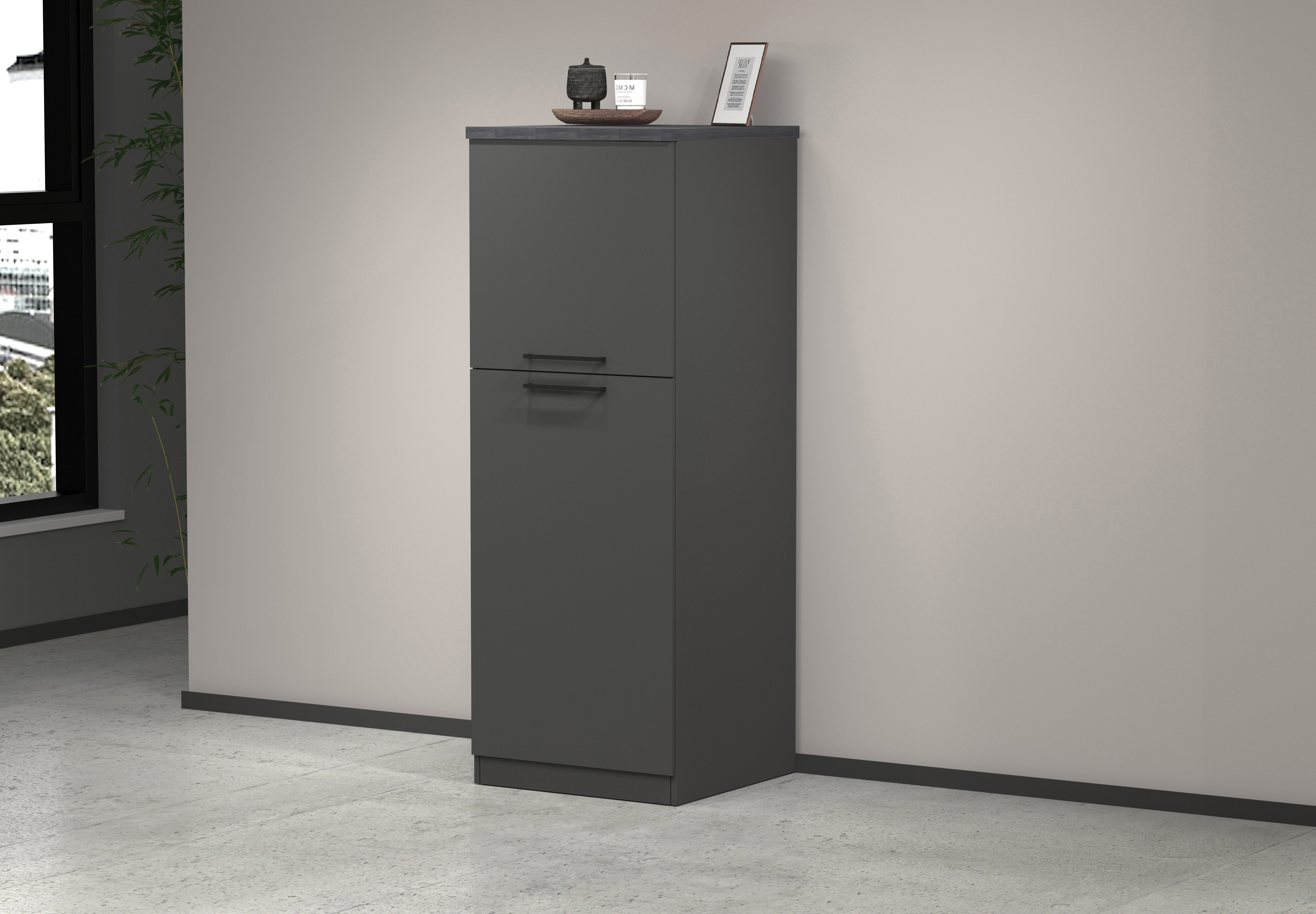 KOCHSTATION Vorratsschrank KS-Sole,Hauswirtschaftsschrank,Stauschrank,Küchenschrank Breite/Höhe 60/165 cm, 5 Fächer