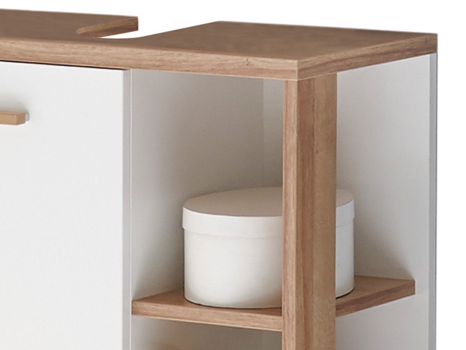 möbelando Waschbeckenunterschrank Jenn 60,5 x 65 x 33 cm (B/H/T)