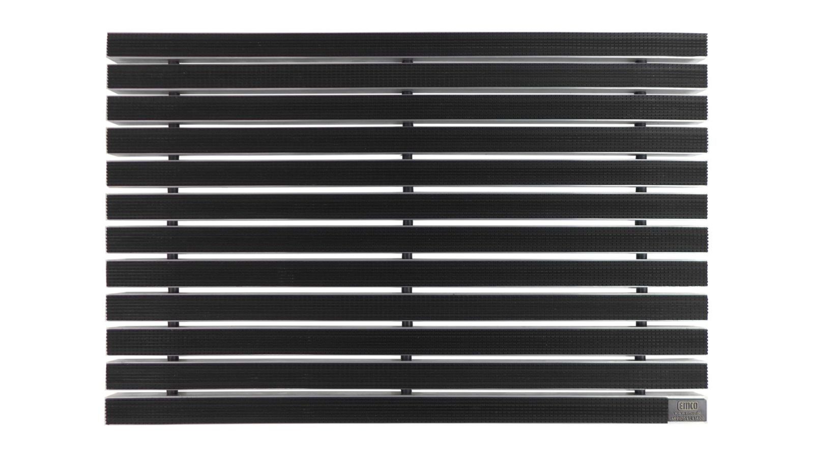 Emco Fußmatte Eingangsmatte DIPLOMAT, Gummi Schwarz, rechteckig, Höhe: 22 mm, Größe: 600x400 mm, für Innen- und Außenbereich