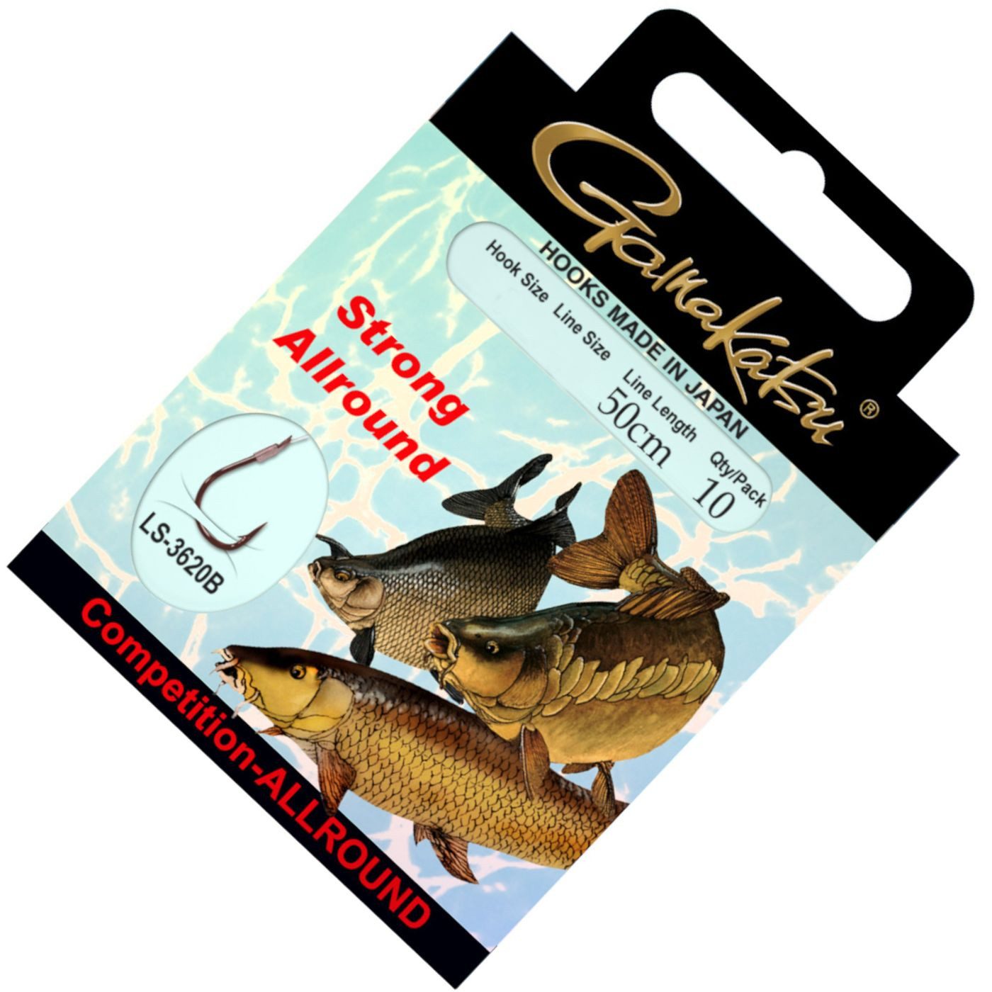 Stipphaken Gamakatsu Allround Strong LS-3620 50cm - 10 gebundene Haken