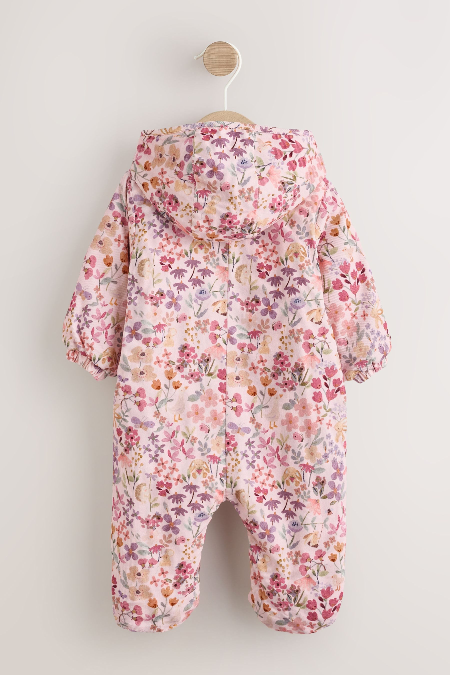 Next Overall Baby-Einteiler mit Kapuze aus Cord (1-tlg)