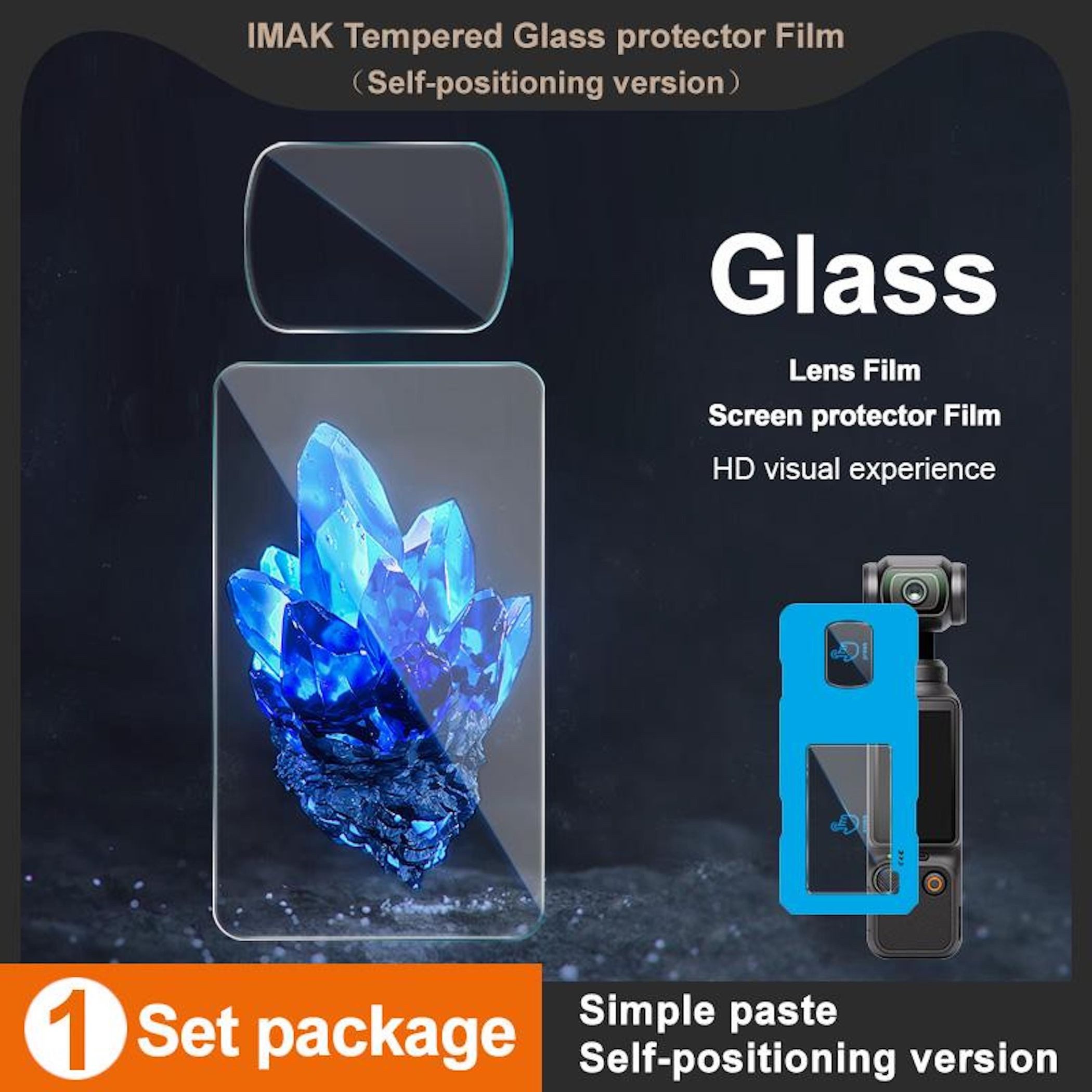 Wigento Displayschutzglas Schutzglas Linsenfolie für DJI Osmo Pocket 4 Hartglas mit Anbringhilfe für DJI Osmo Pocket 4, Kompakt, Leicht, Passgenau, Kratzhemmend – Bild 4 von 5