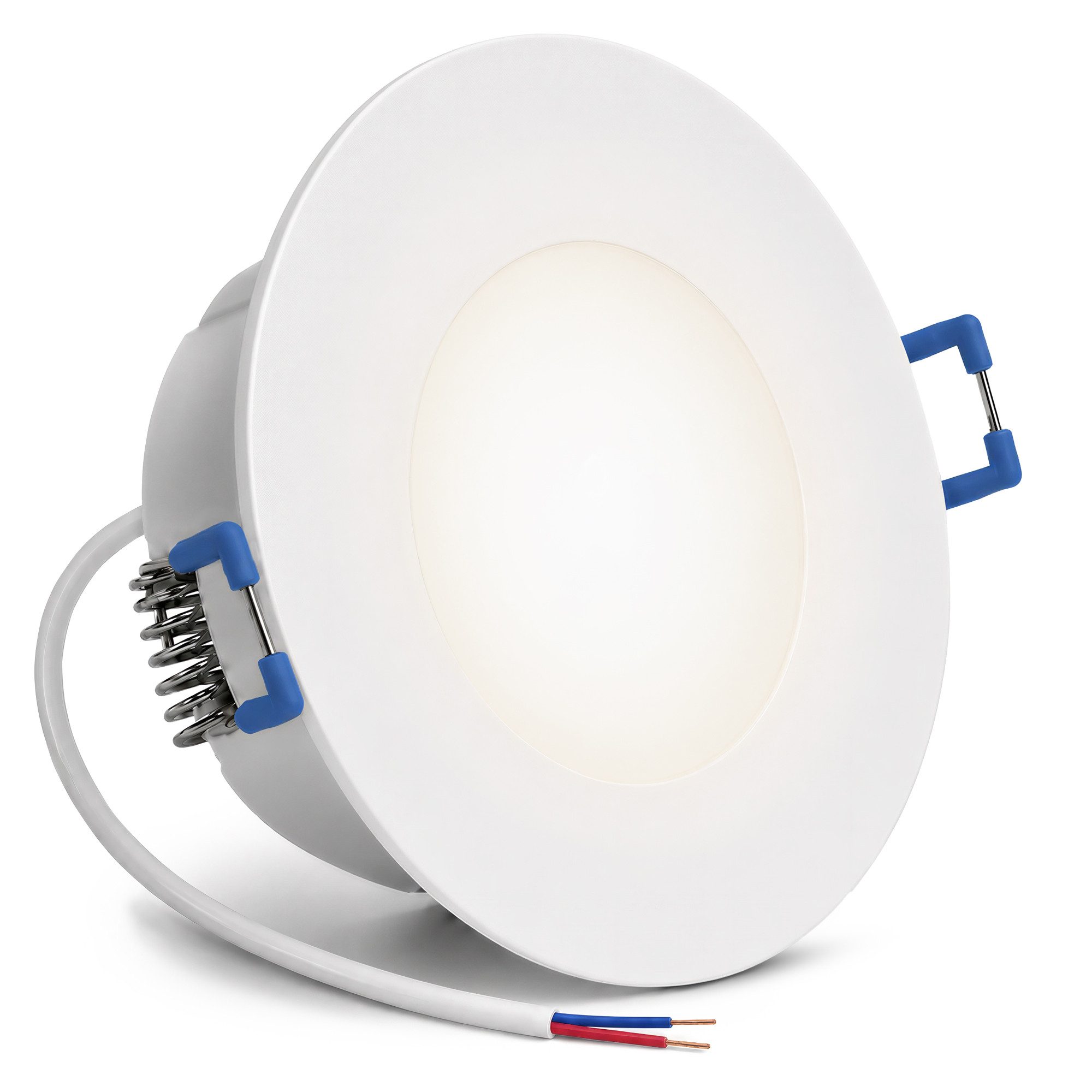 linovum LED Außen-Deckenleuchte WEEVO Einbauleuchte Einbauspot mit LED 5W neutralweiß IP44 Bad Spot, Neutralweiß