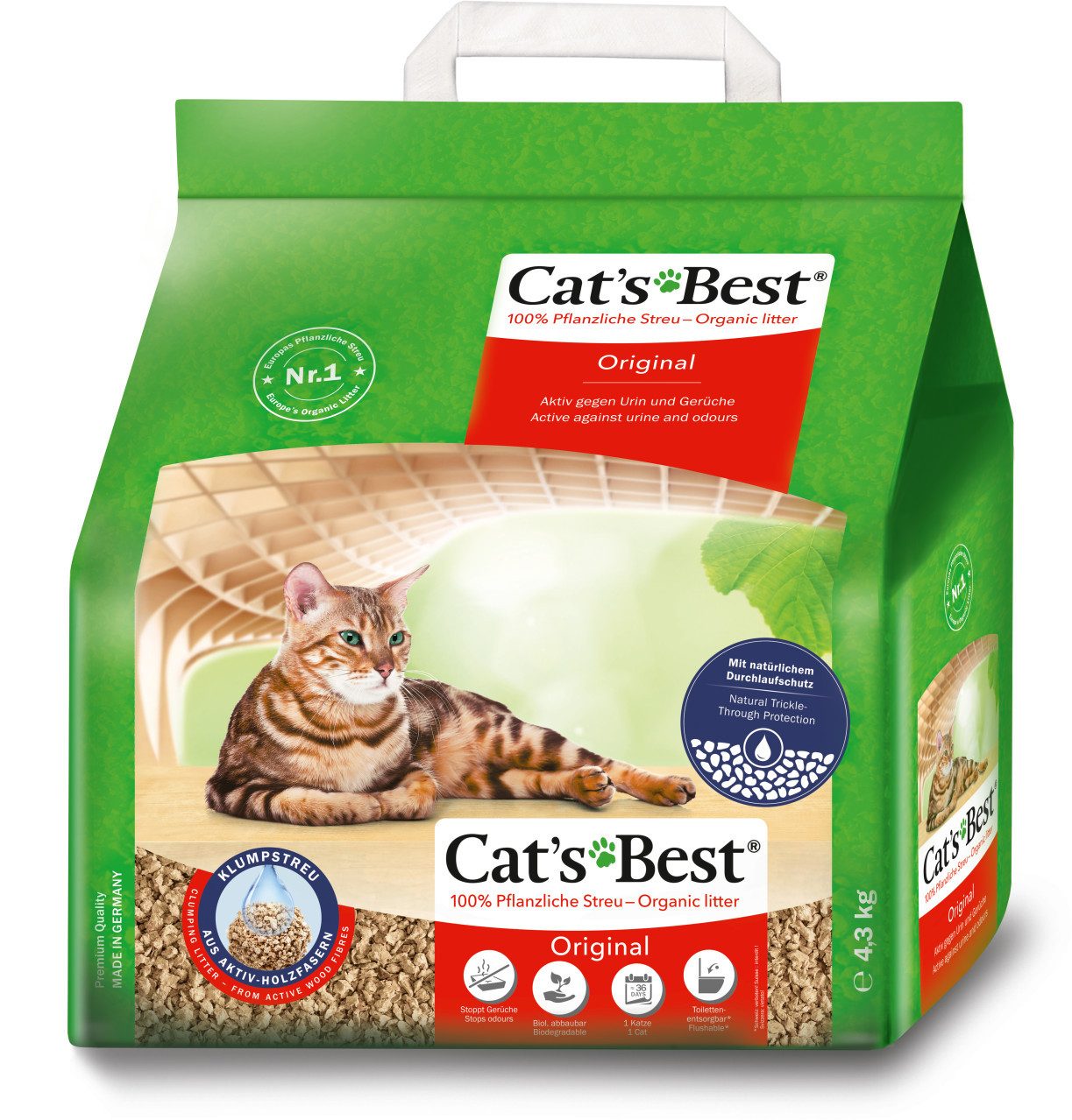 Cat's Best Katzenstreu Öko Plus Katzenstreu 10l 00102238 (1-tlg) von Cat's Best