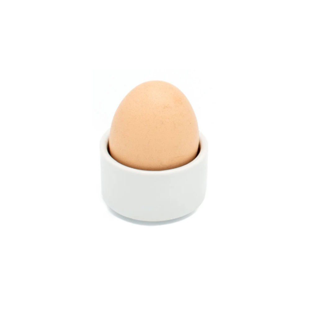 Olivenholz-erleben zum zum Eierbecher Stapeln (1-tlg), Eierbecher aus Stapeln Porzellan, Eierbecher einsetzbar Porzellan, vielseitig